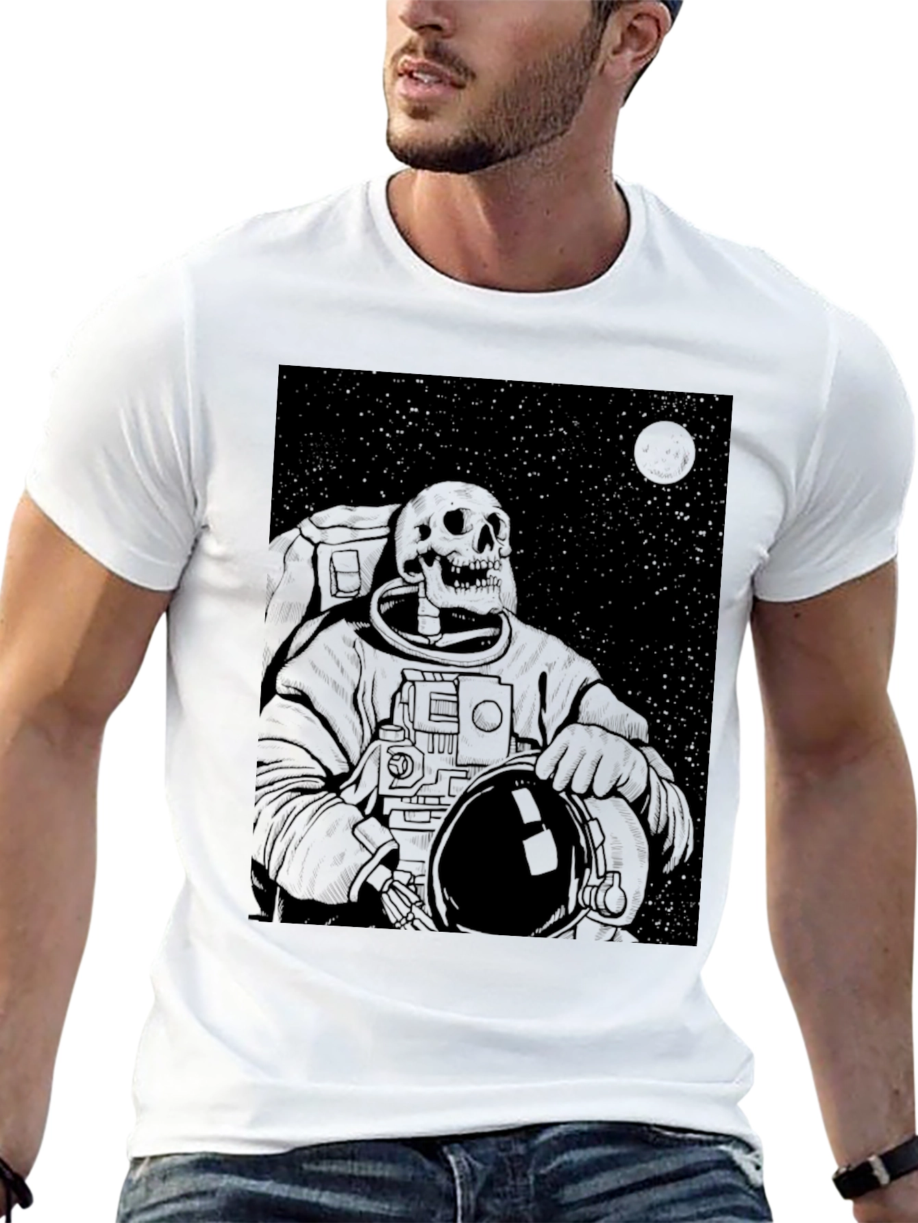 Astronaut Skeleton Graphic Tee