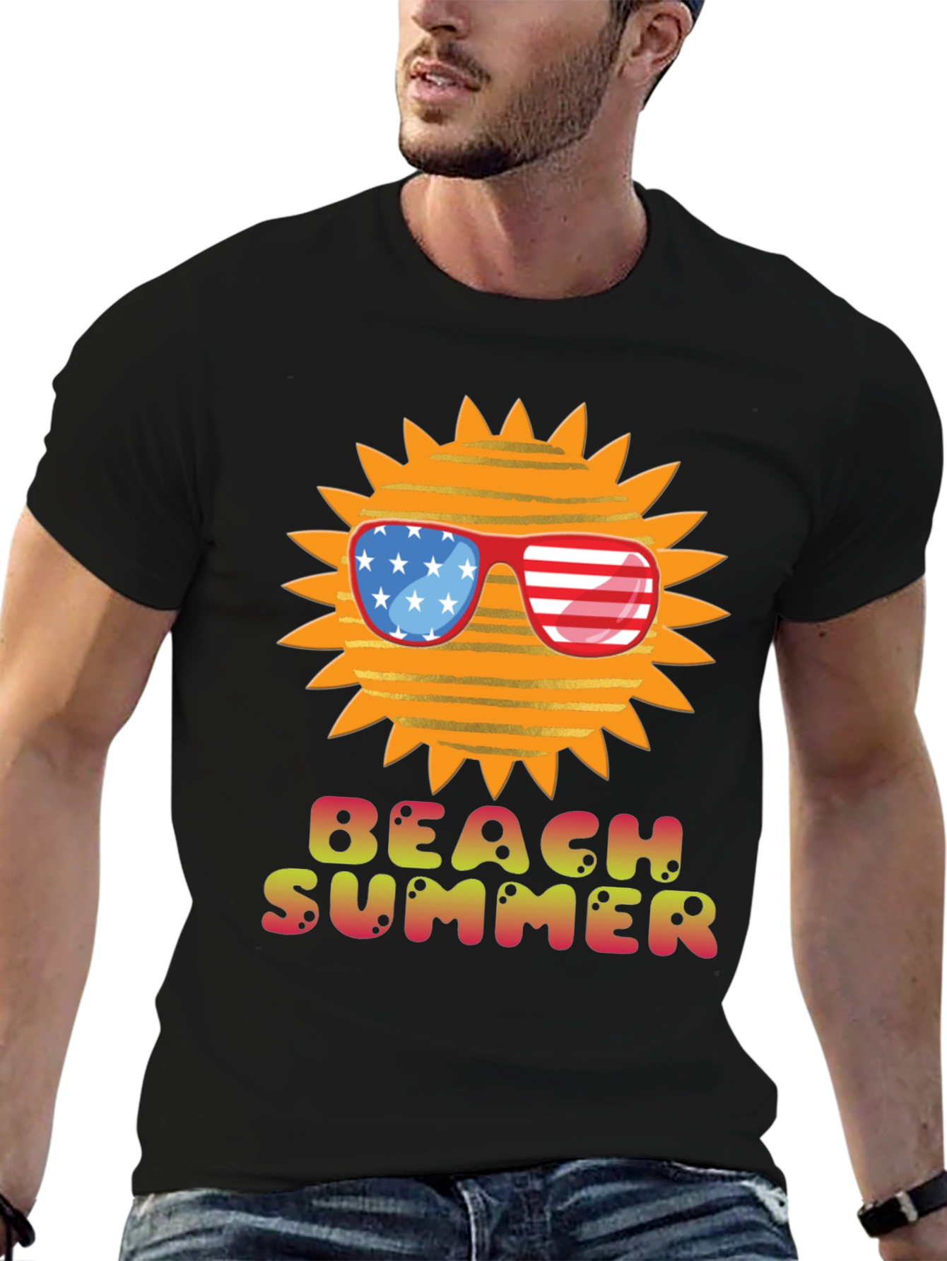 Beach Summer USA Sun Graphic Tee