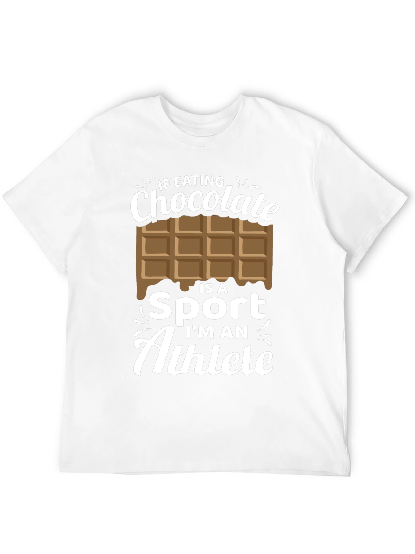 Chocolate Athlete Graphic Tee - Funny Foodie Shirt