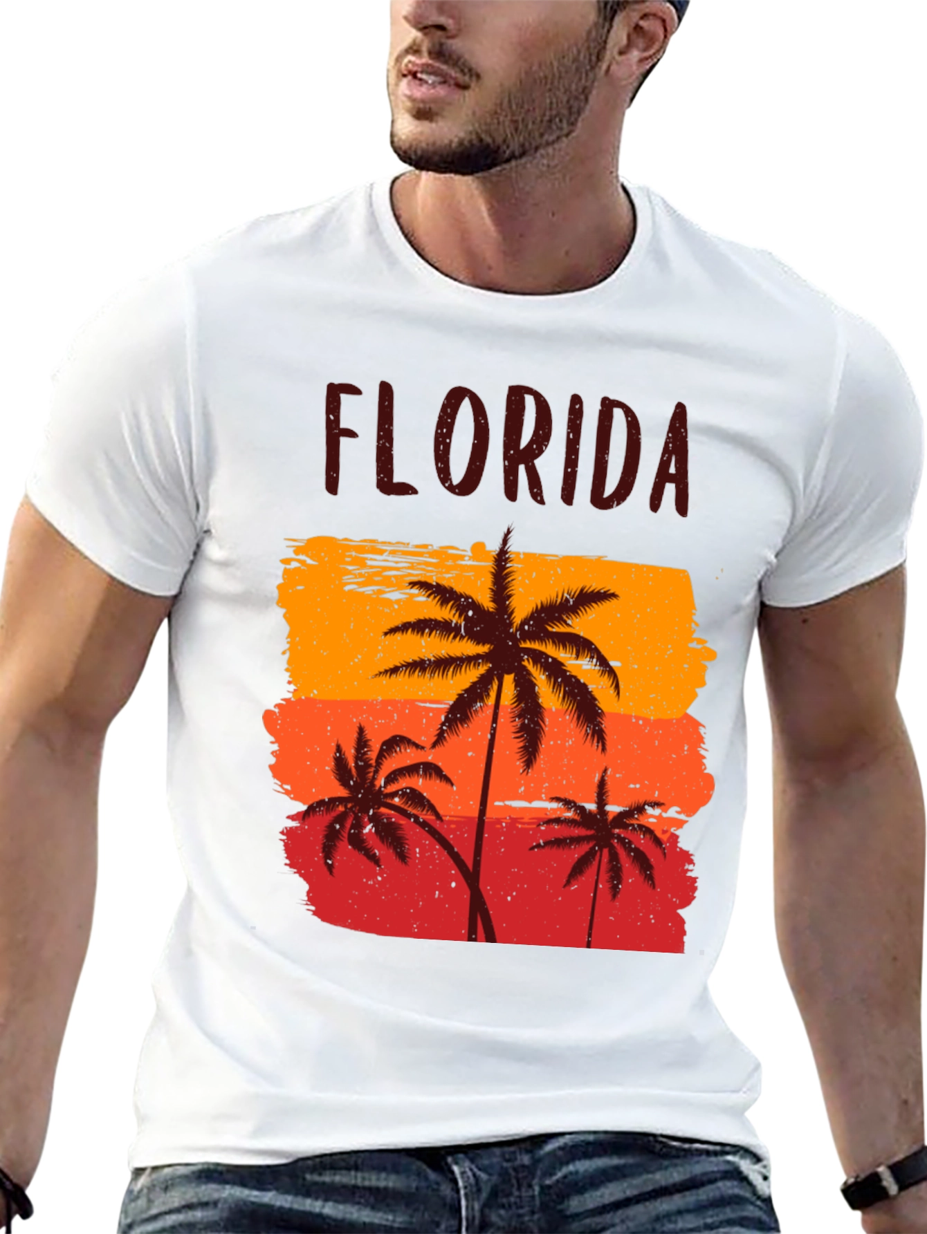 Florida Palm Tree Graphic T-Shirt