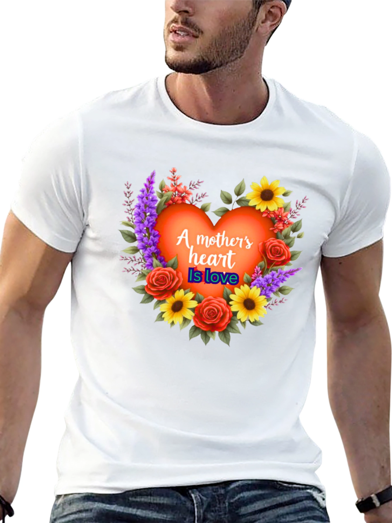 Mothers Heart Love Floral T-Shirt