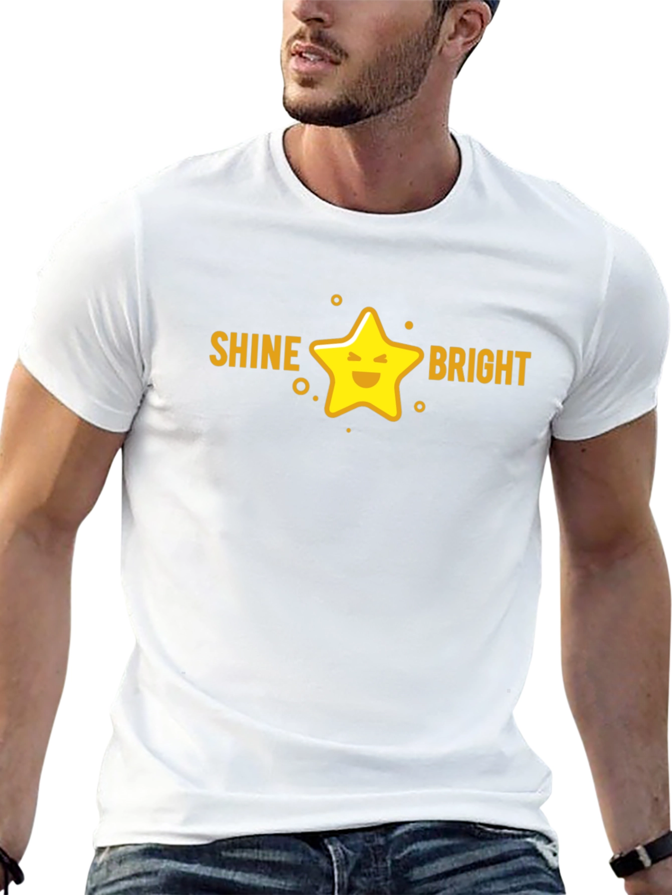 Shine Bright Star Graphic Tee - Black Unisex T-Shirt