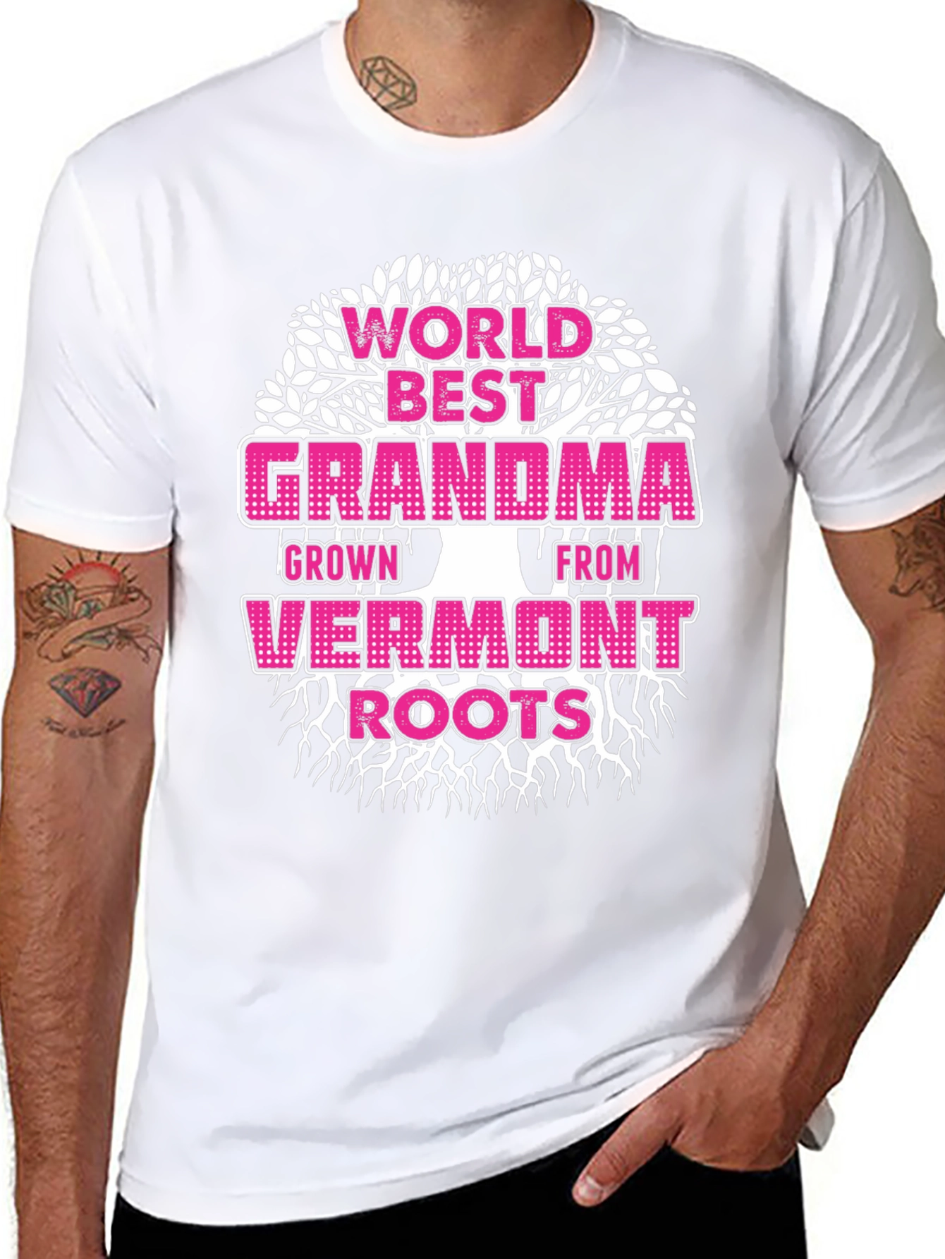 Worlds Best Grandma Vermont Roots T-Shirt