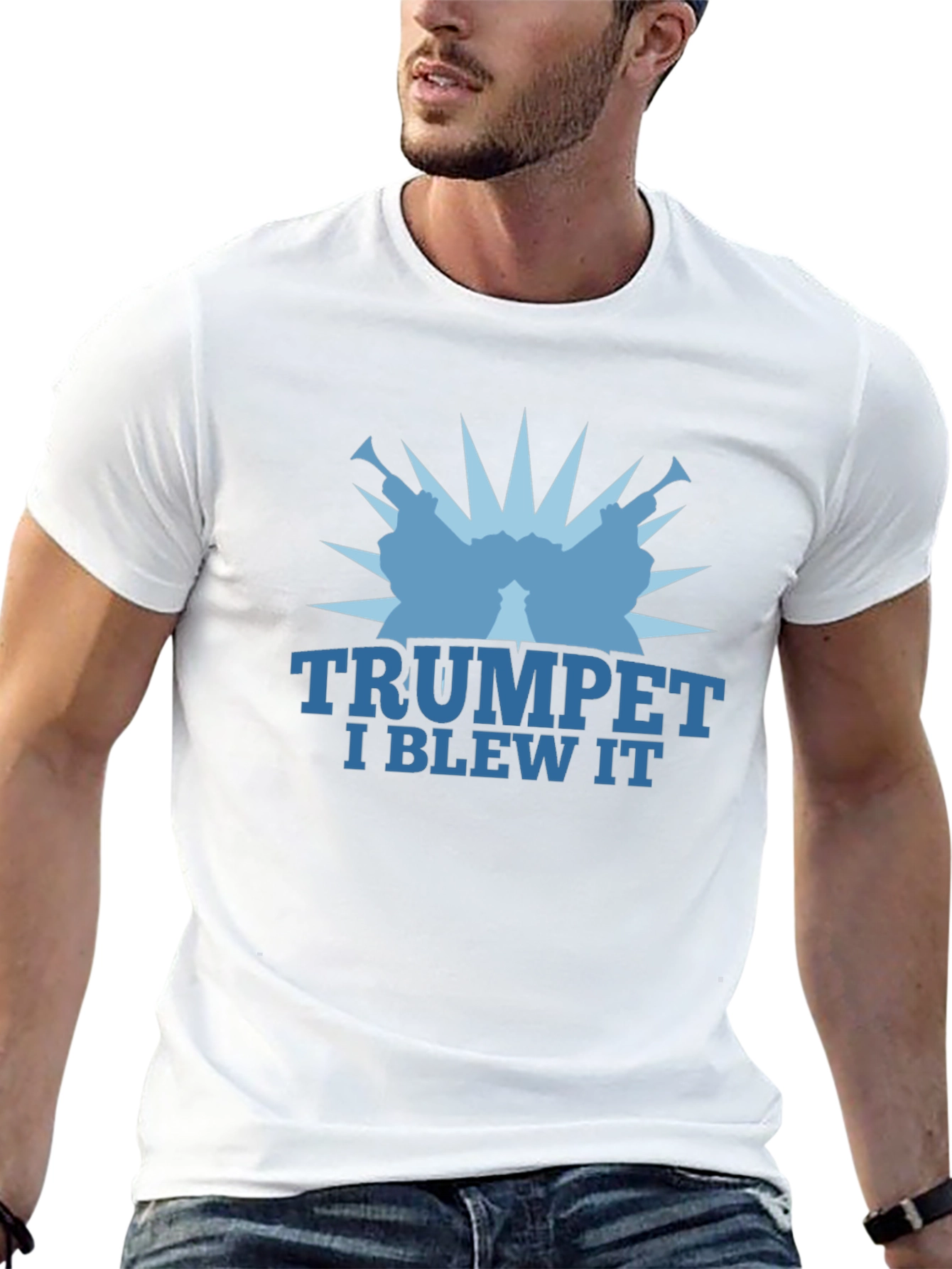 Trumpet I Blew It Graphic Tee - Black