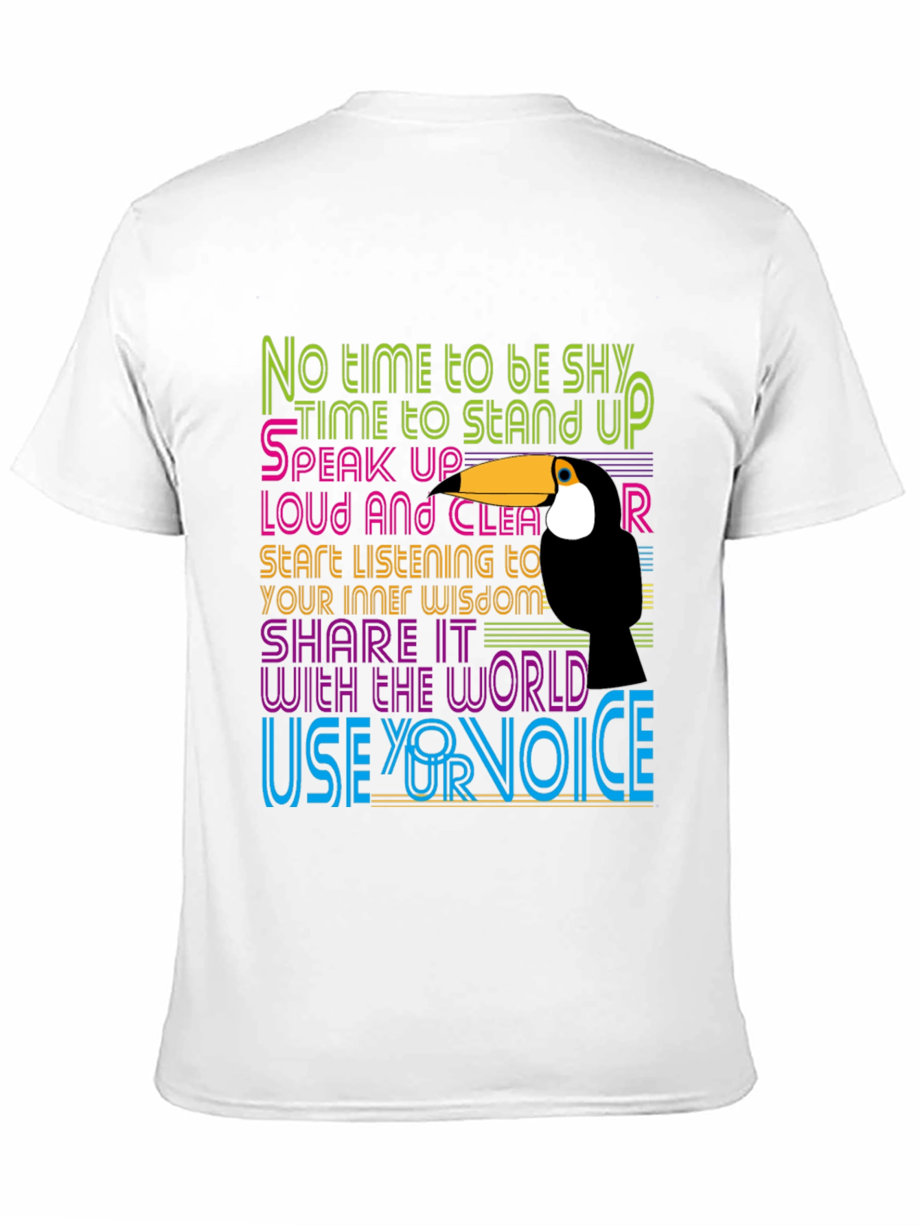 Empowering Toucan Graphic T-Shirt - Use Your Voice