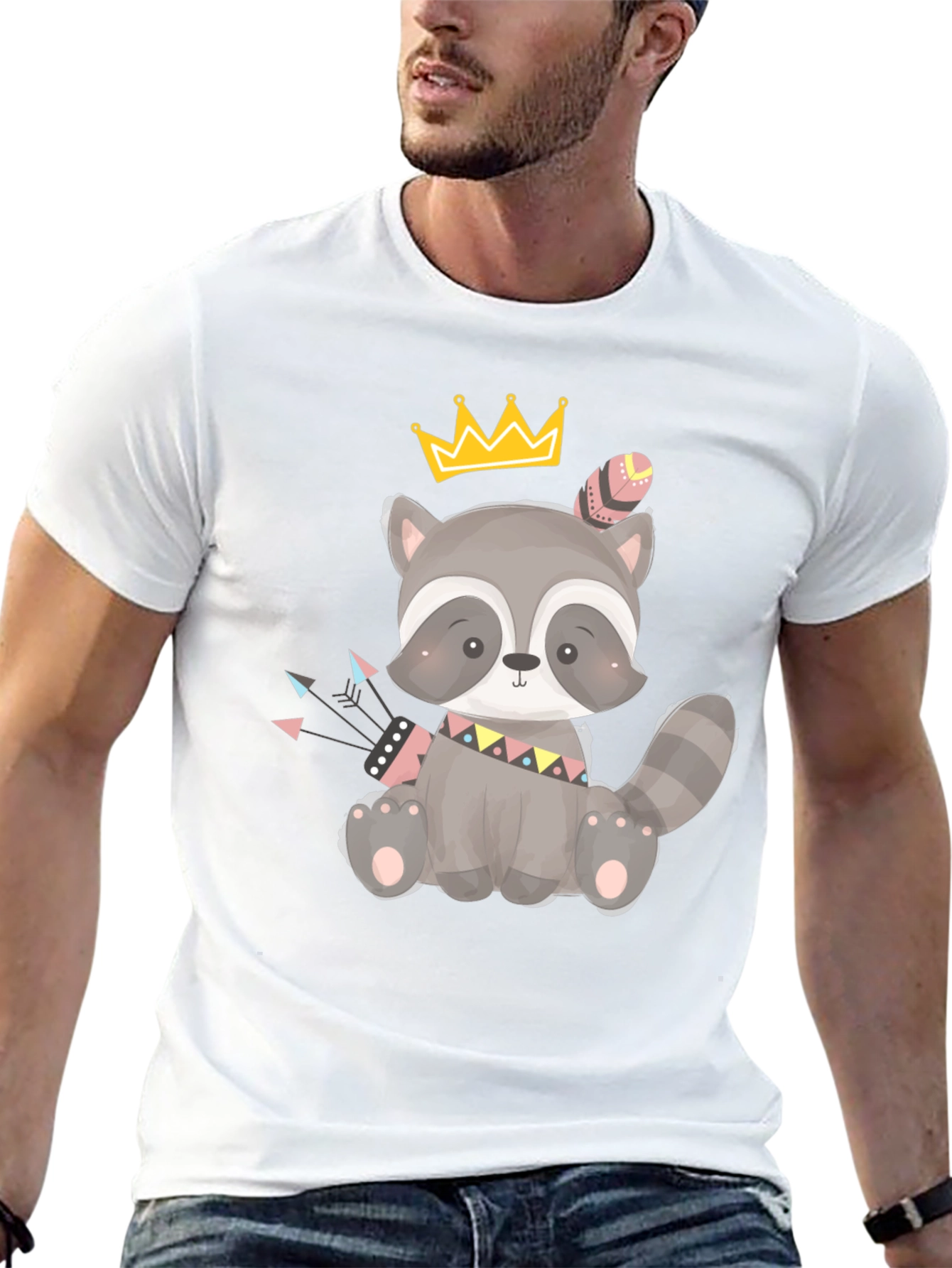 Cute Raccoon King T-Shirt