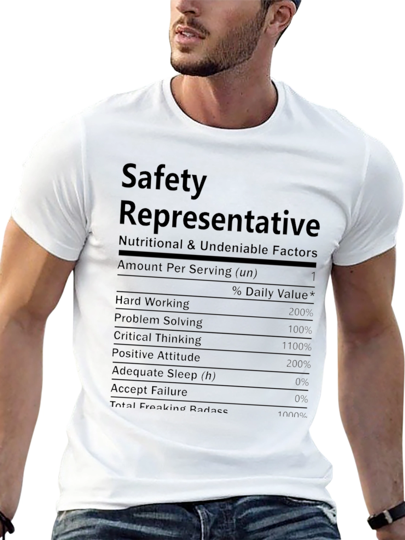 Safety Representative Nutrition Facts T-Shirt