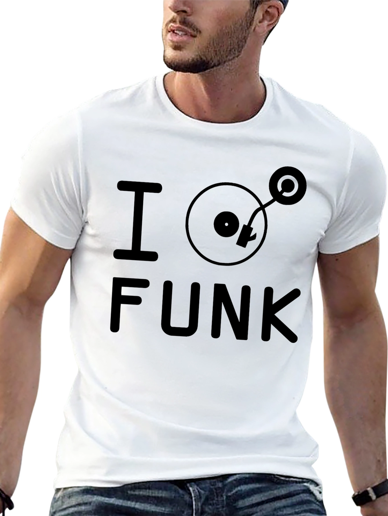 I Turntable Funk Black Graphic Tee