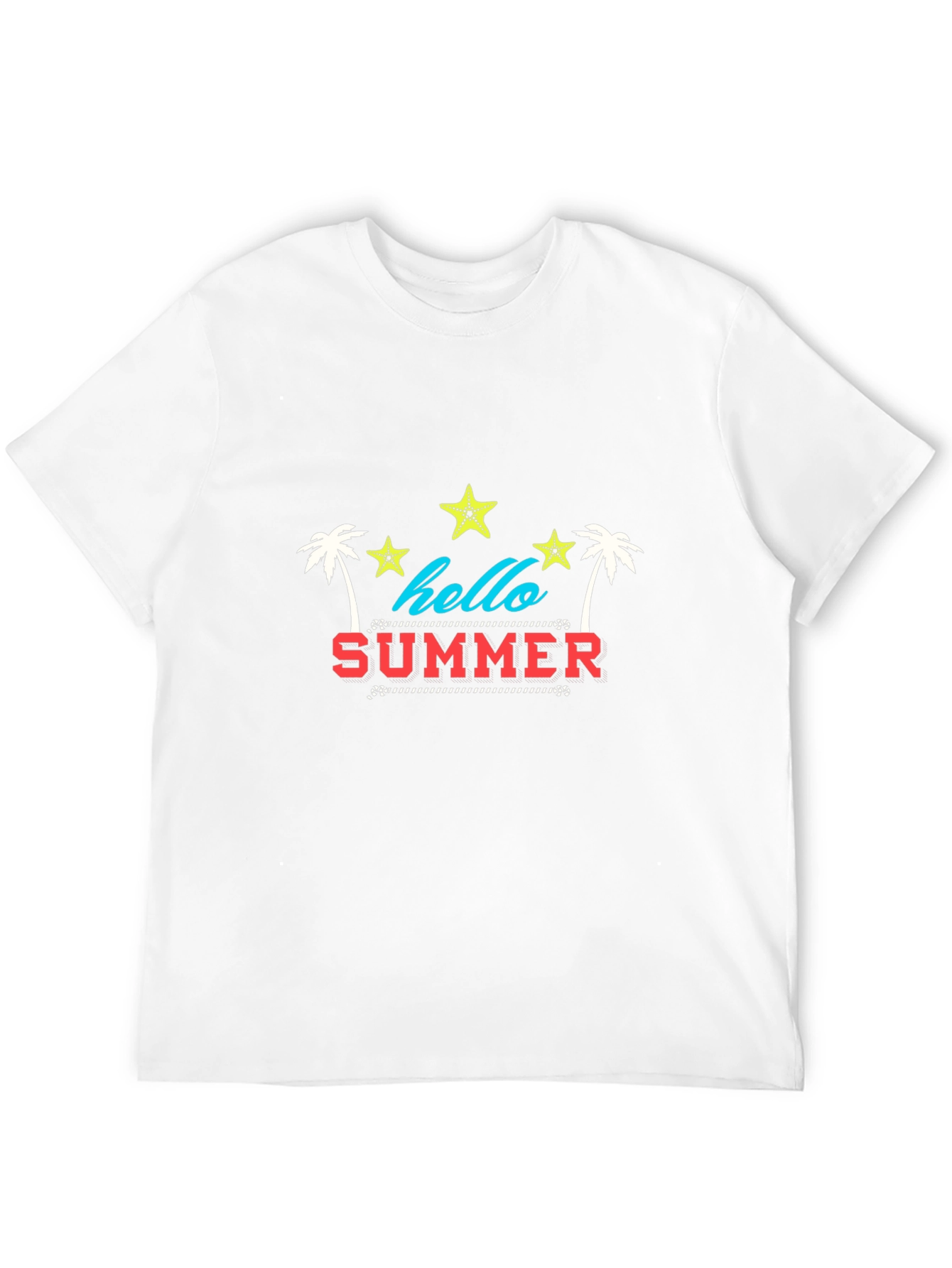 Hello Summer Graphic Tee - Black Cotton Blend