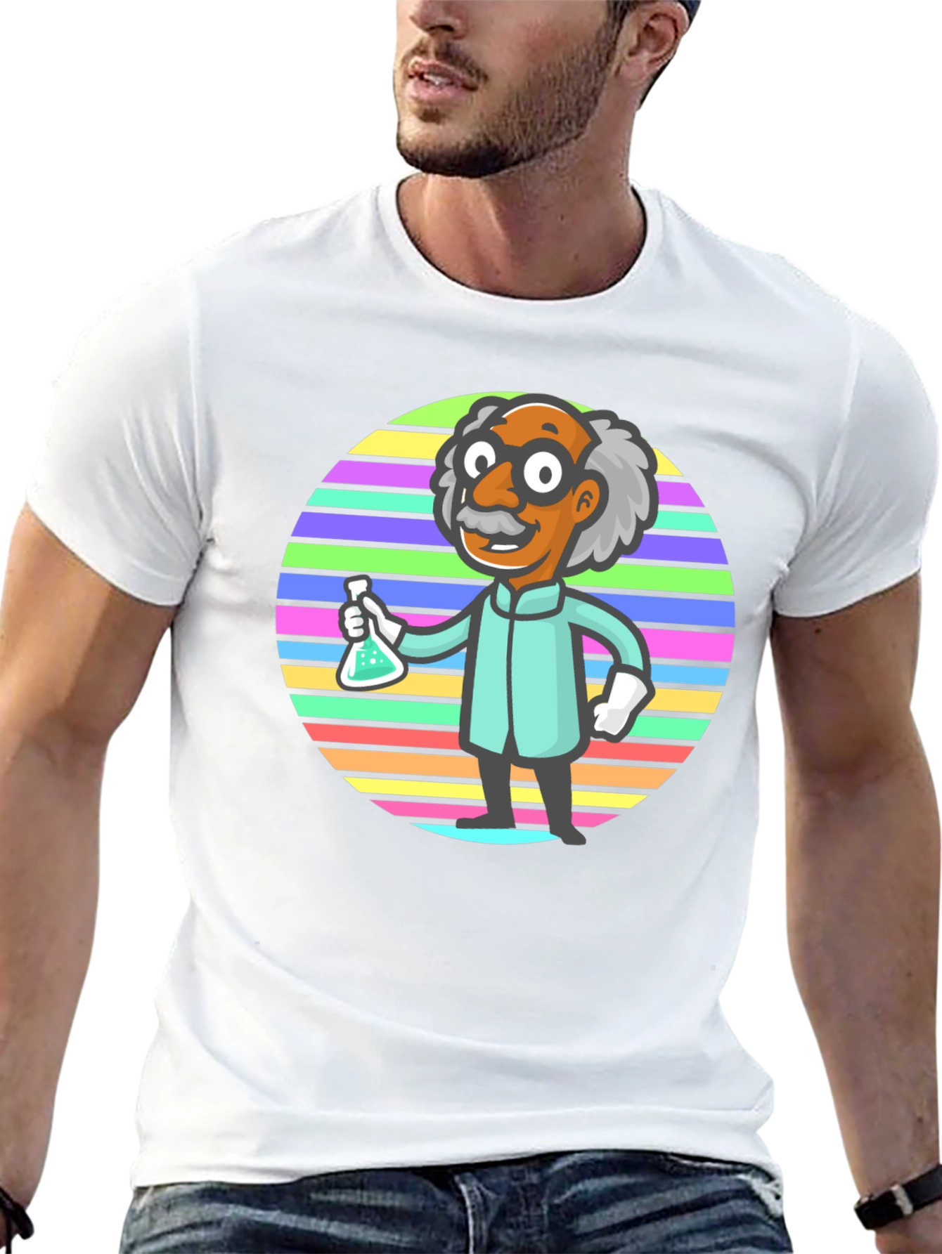 Scientist Graphic T-Shirt - Funky Retro Design