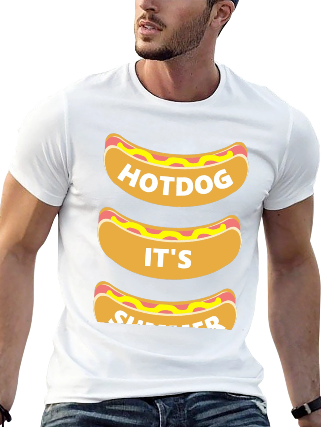 Hotdog Its Summer T-Shirt - Funny Foodie Tee
