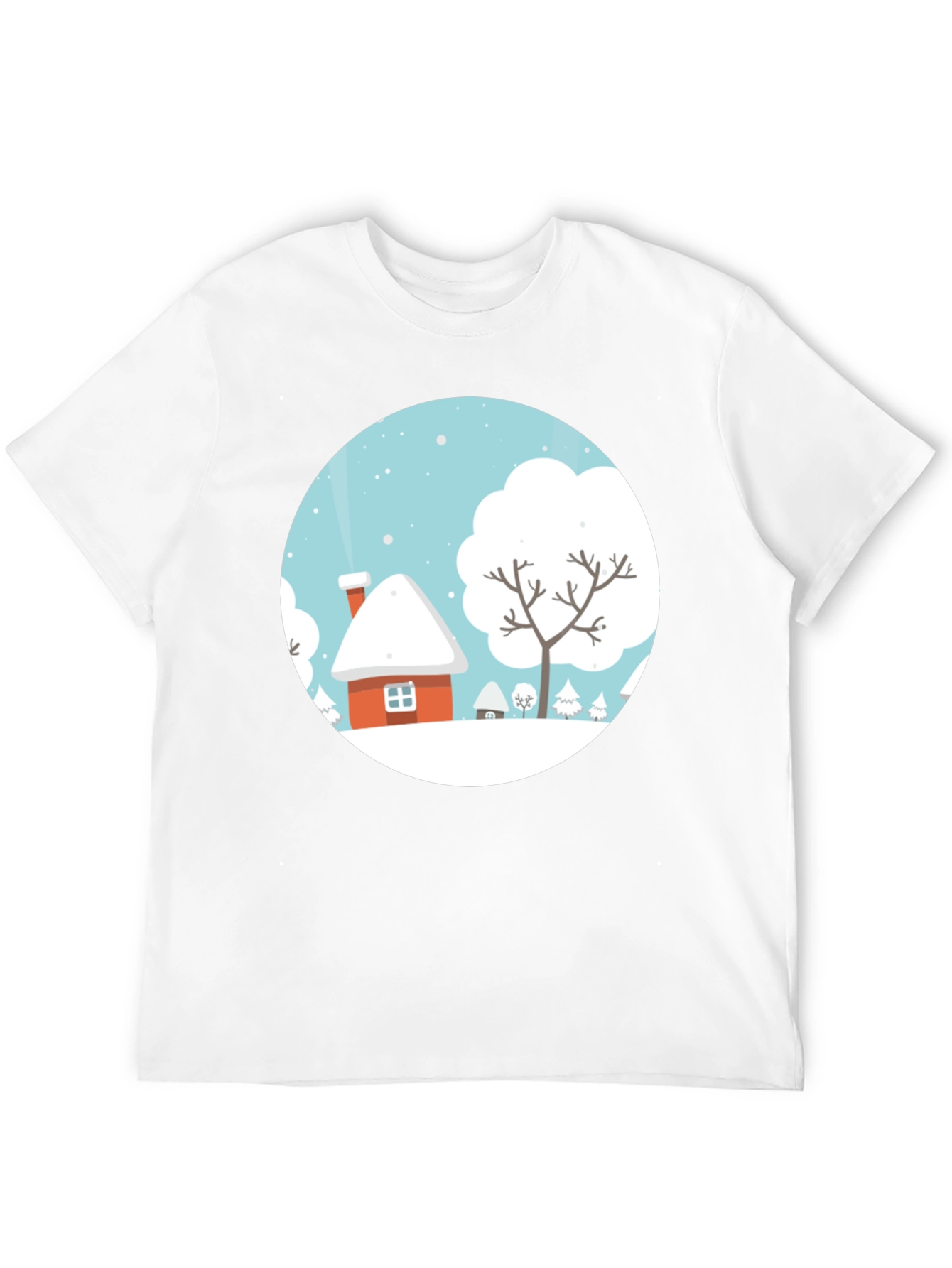 Winter Village Graphic Tee - Holiday Shirt