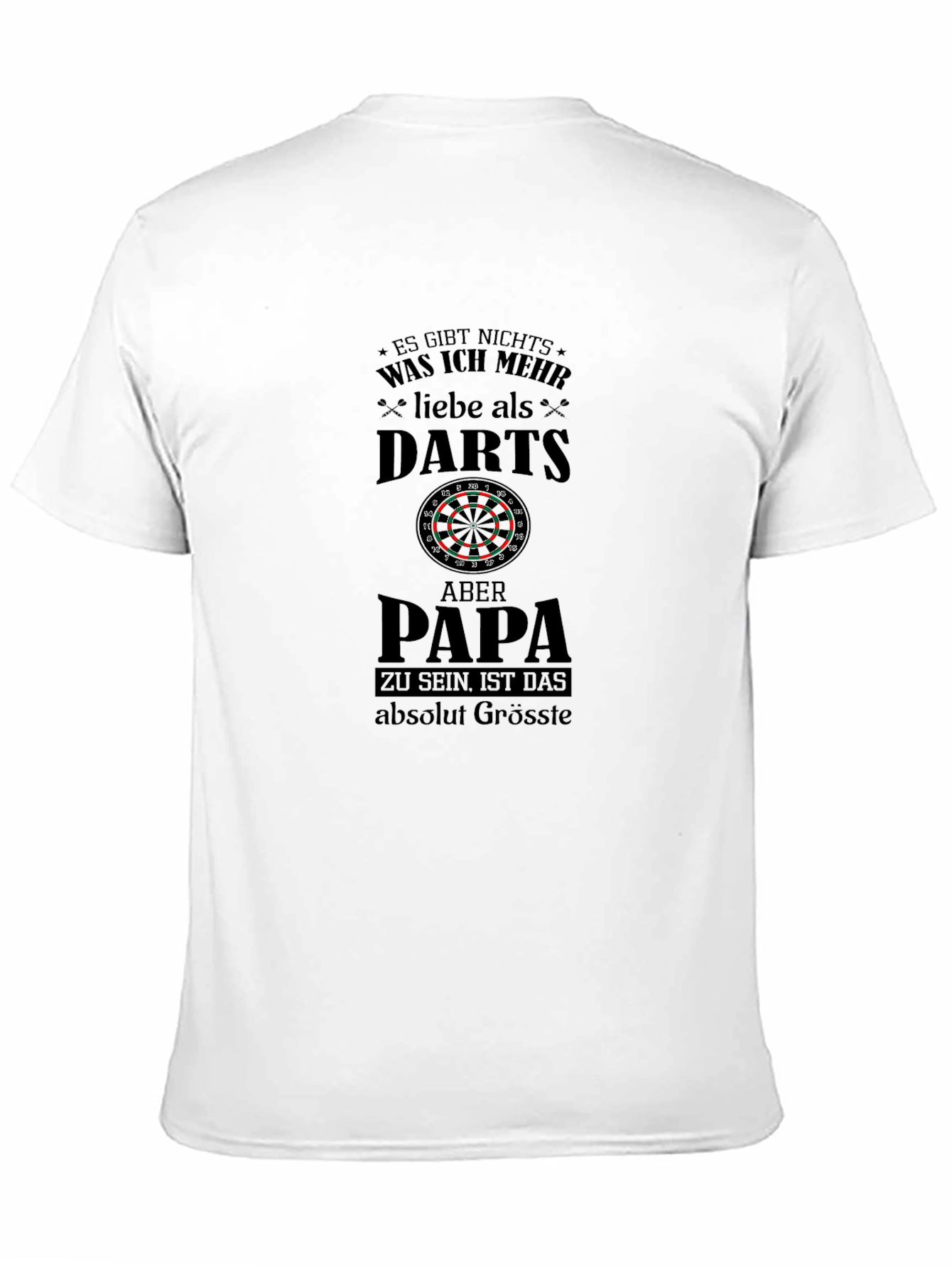 Darts Papa Black T-Shirt - Gift for Dad