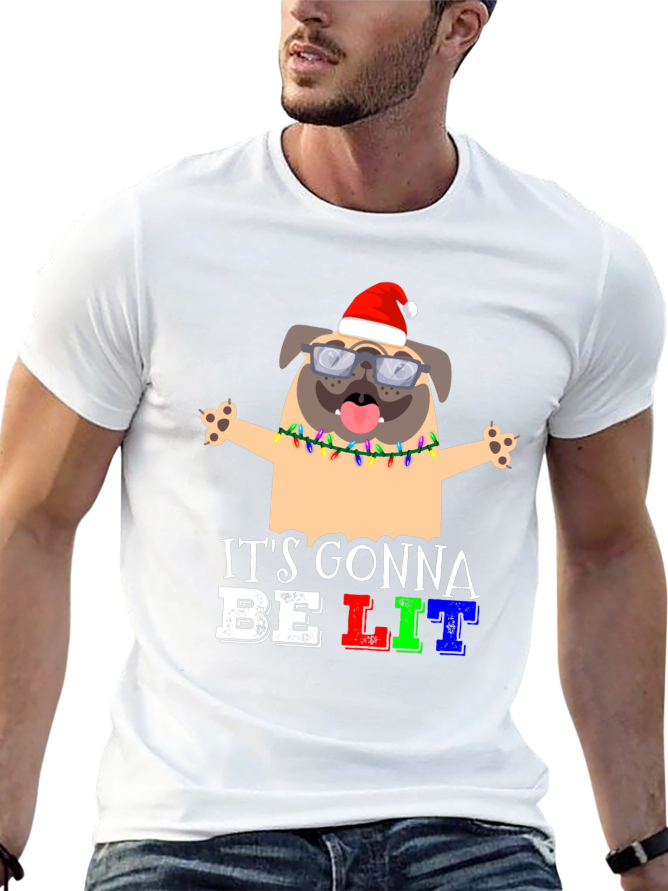 Its Gonna Be Lit Pug Christmas T-Shirt