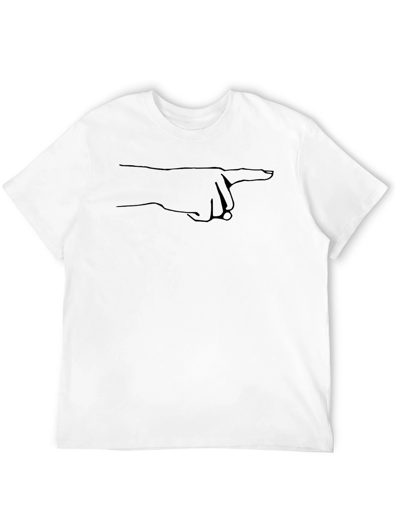 Pointing Hand Graphic T-Shirt - Black