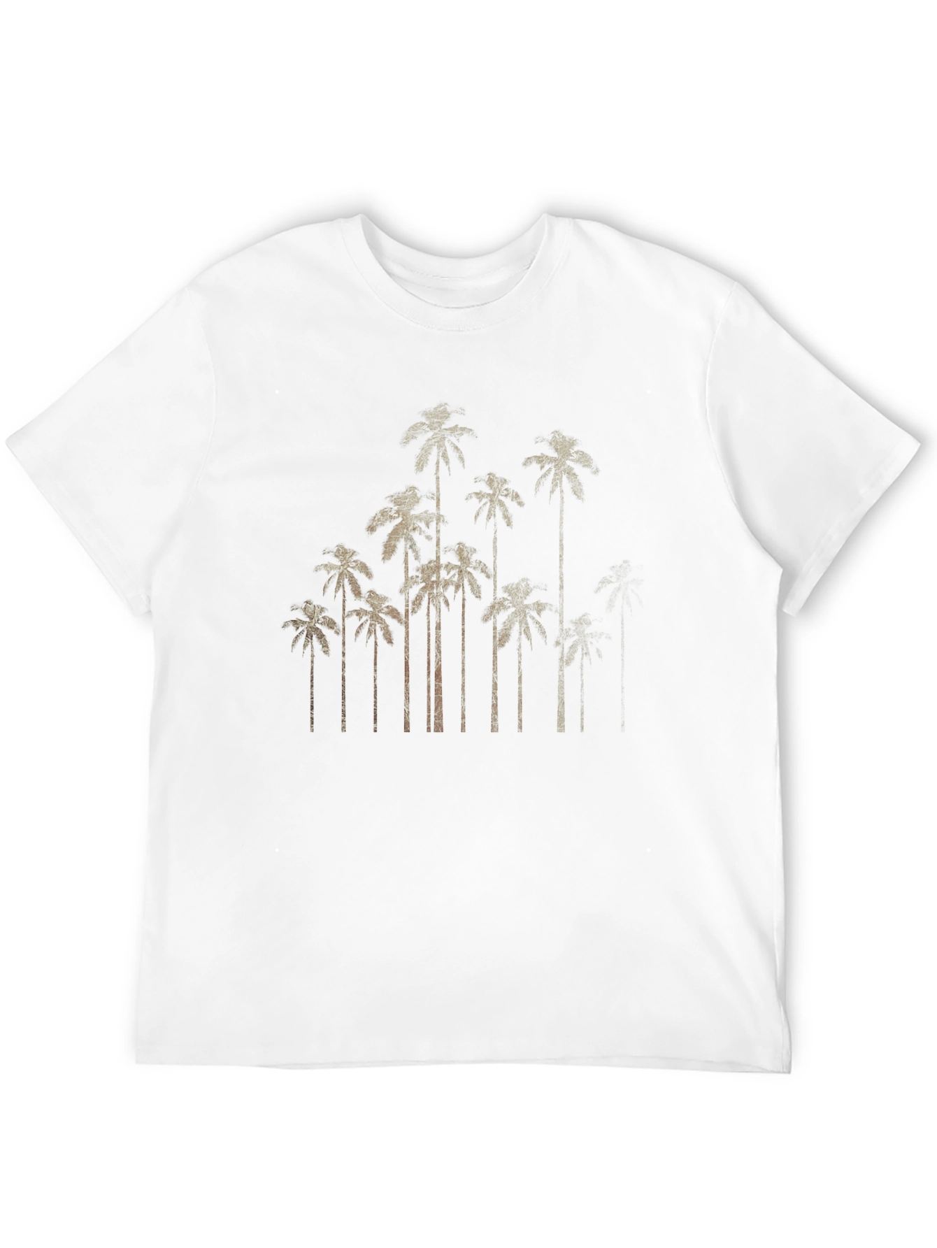 Palm Tree Print Black T-Shirt
