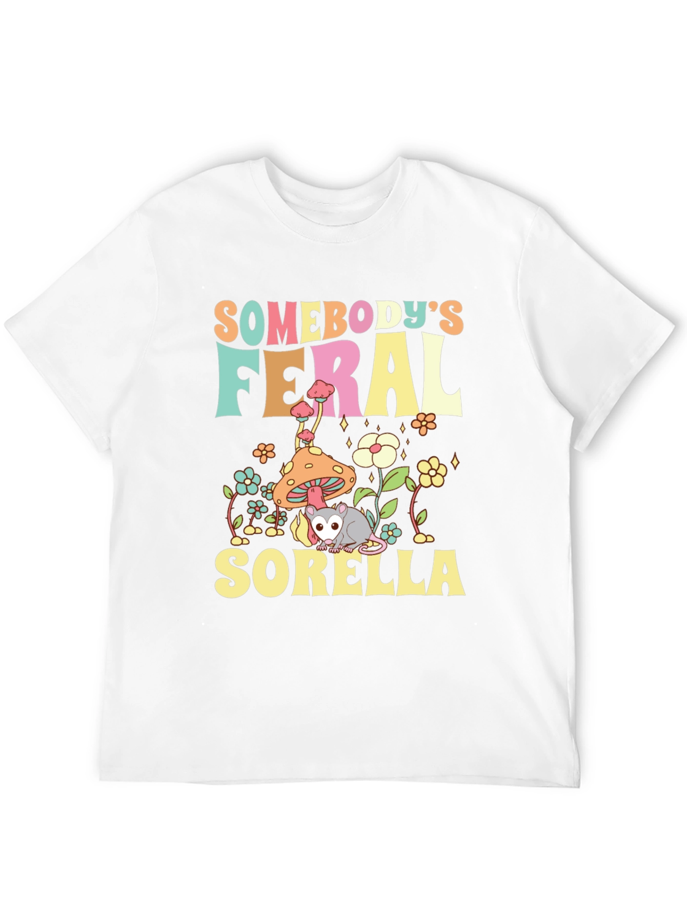 Feral Sorella T-Shirt - Cute Opossum Graphic Tee