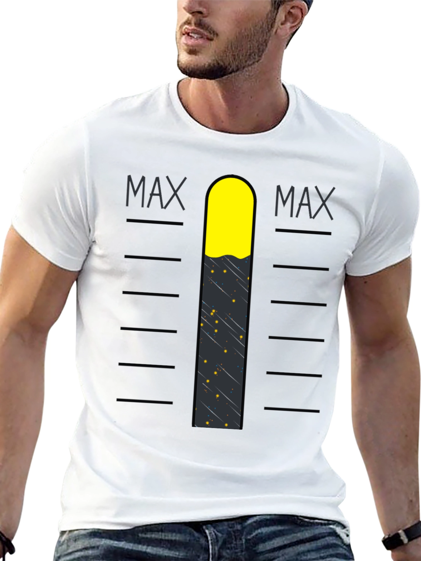Max Level Graphic Tee - Black Cotton Blend