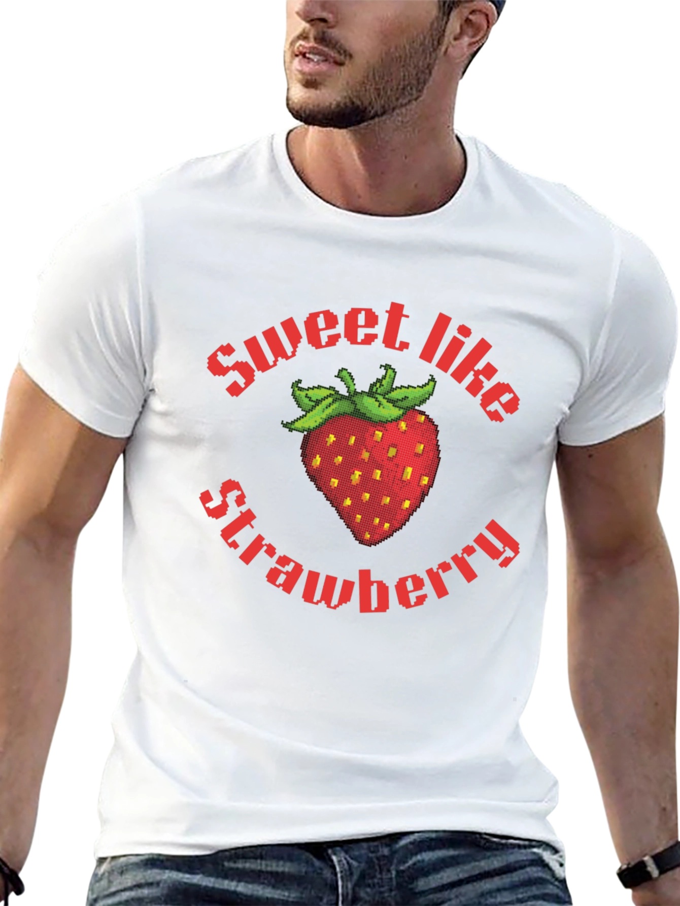 Sweet Strawberry Graphic T-Shirt - Unique Fruit Design