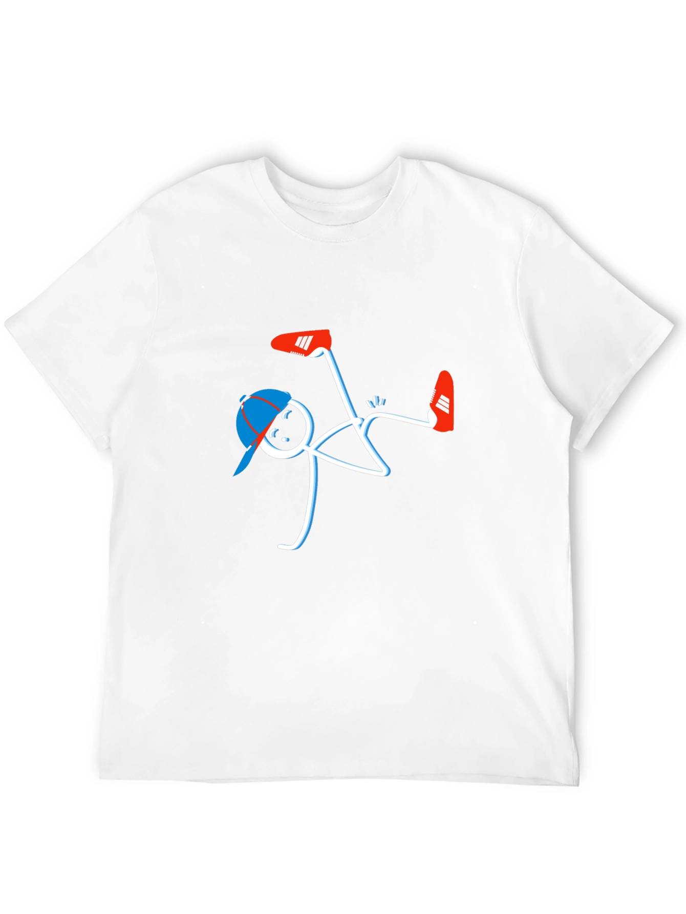 Cool Stick Figure Breakdancer Graphic Tee