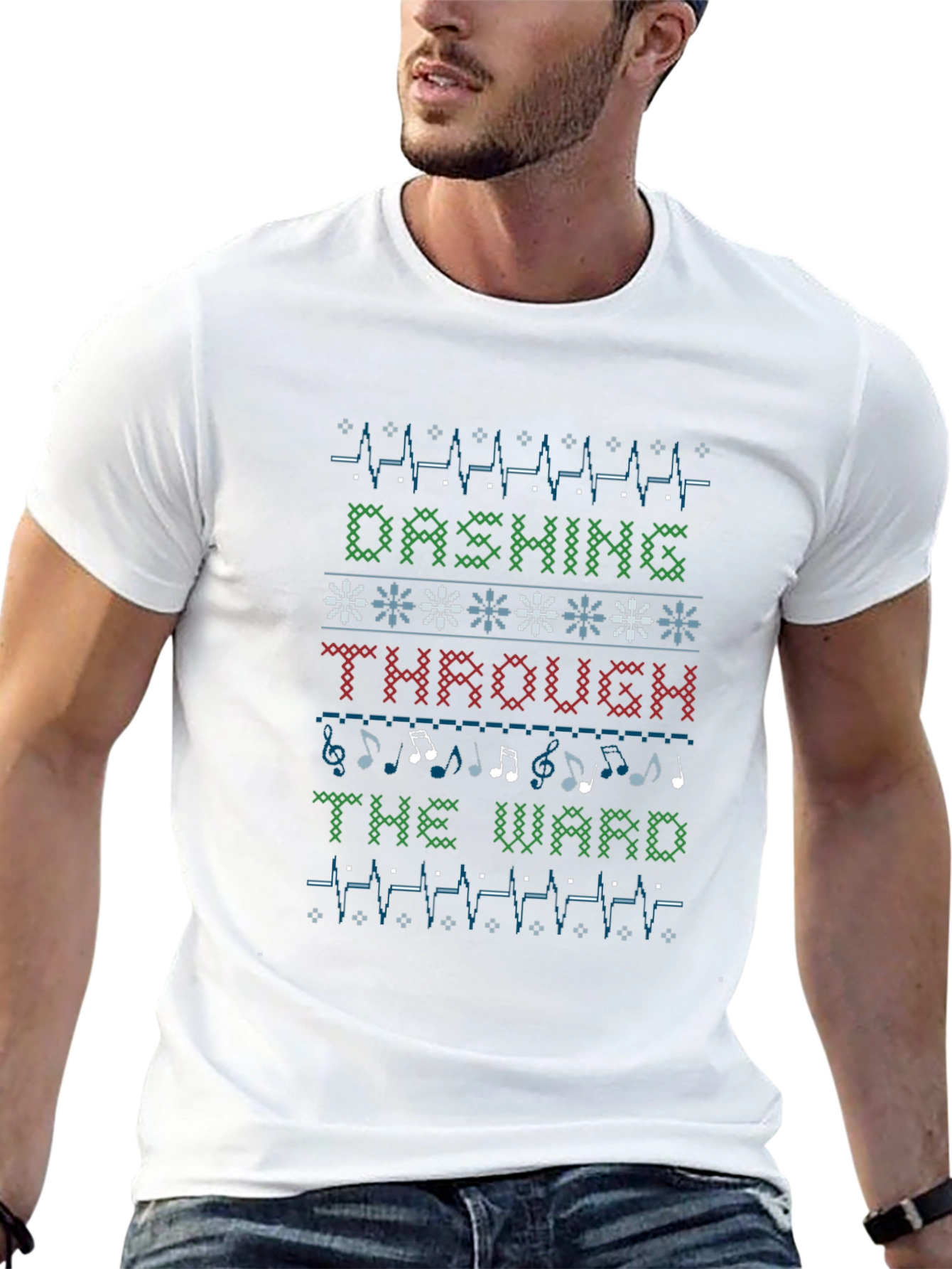 Dashing Through the Ward Ugly Christmas Sweater T-Shirt