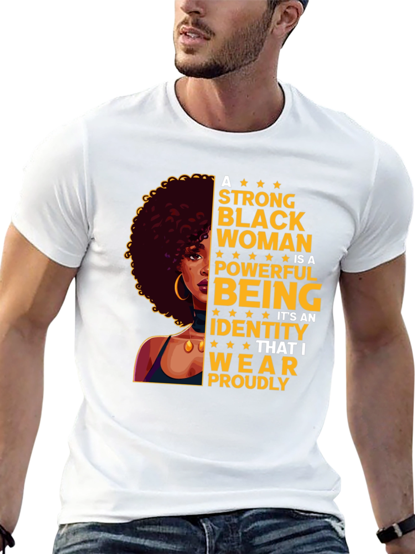 Empowered Black Woman Graphic Tee - Strong Identity