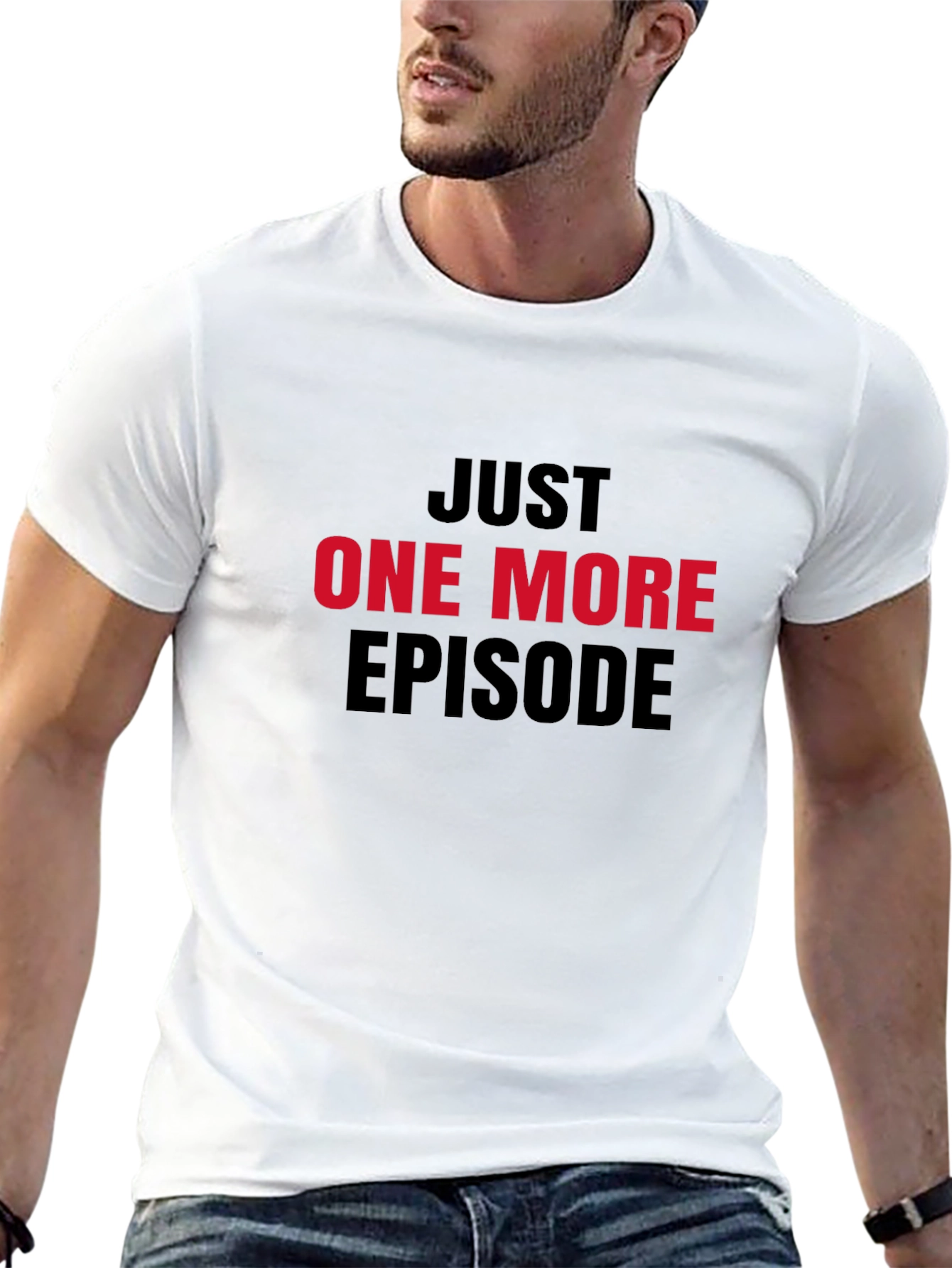 Just One More Episode Black Graphic Tee