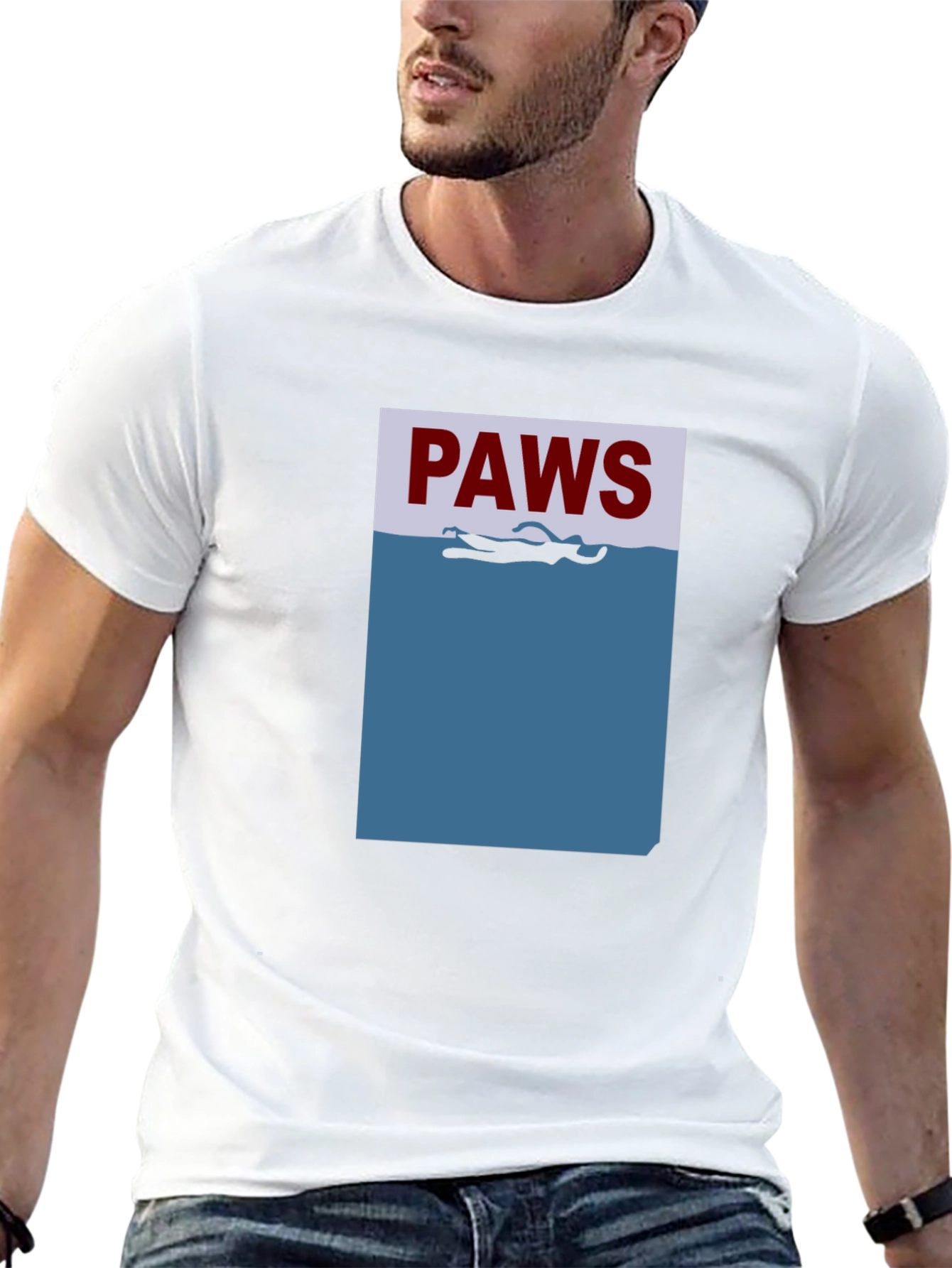 PAWS Jaws Inspired T-Shirt - Novelty Tee