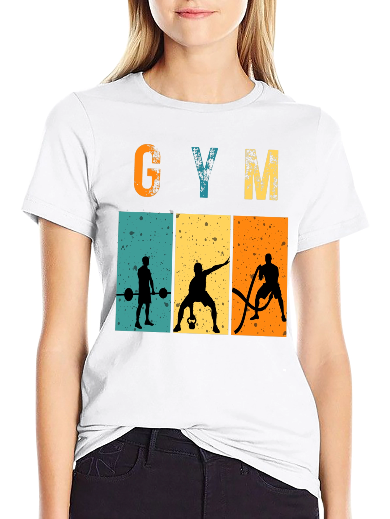 Retro Gym Workout T-Shirt - Weightlifting Tee
