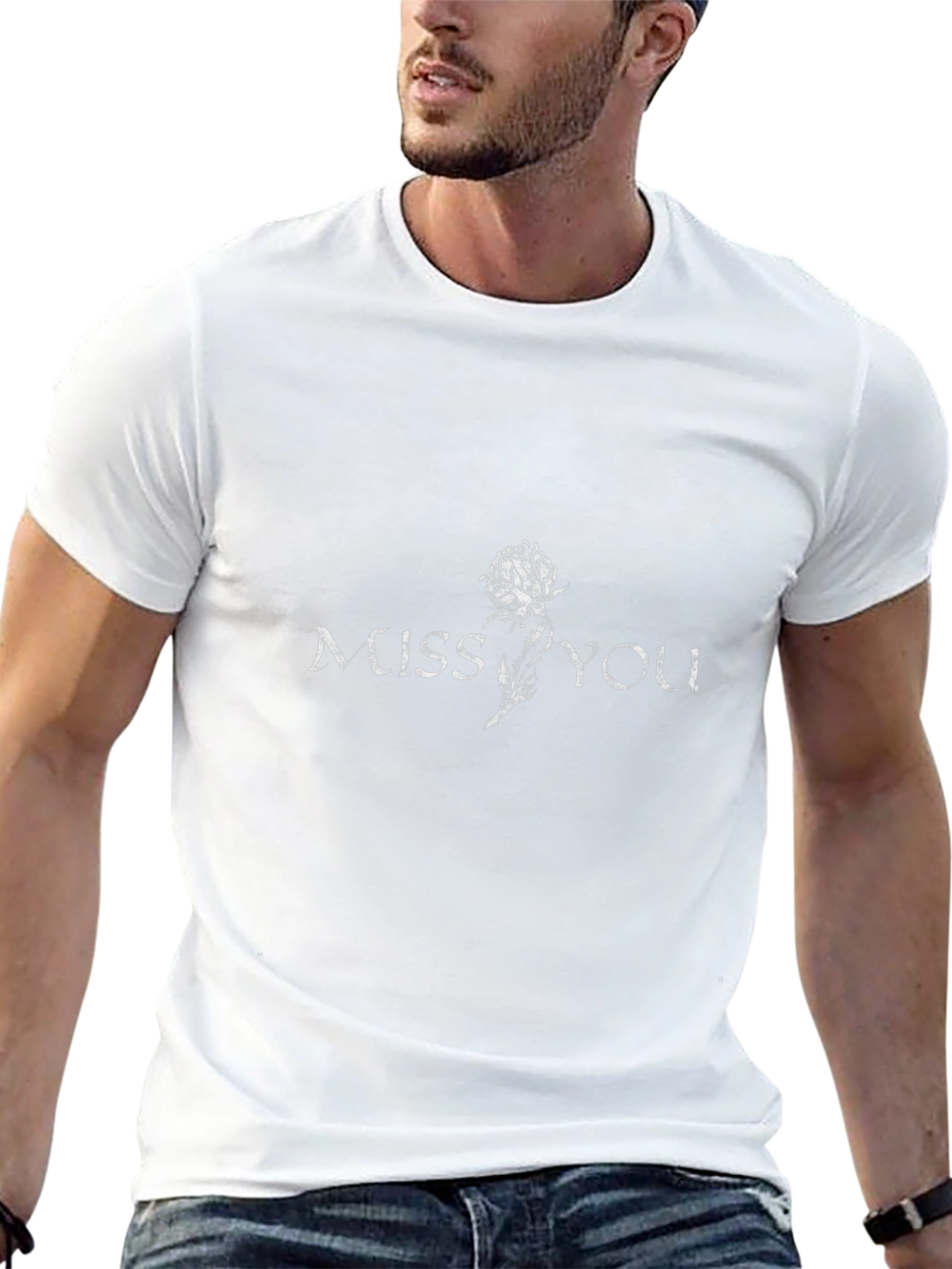 Miss You Black Graphic Tee