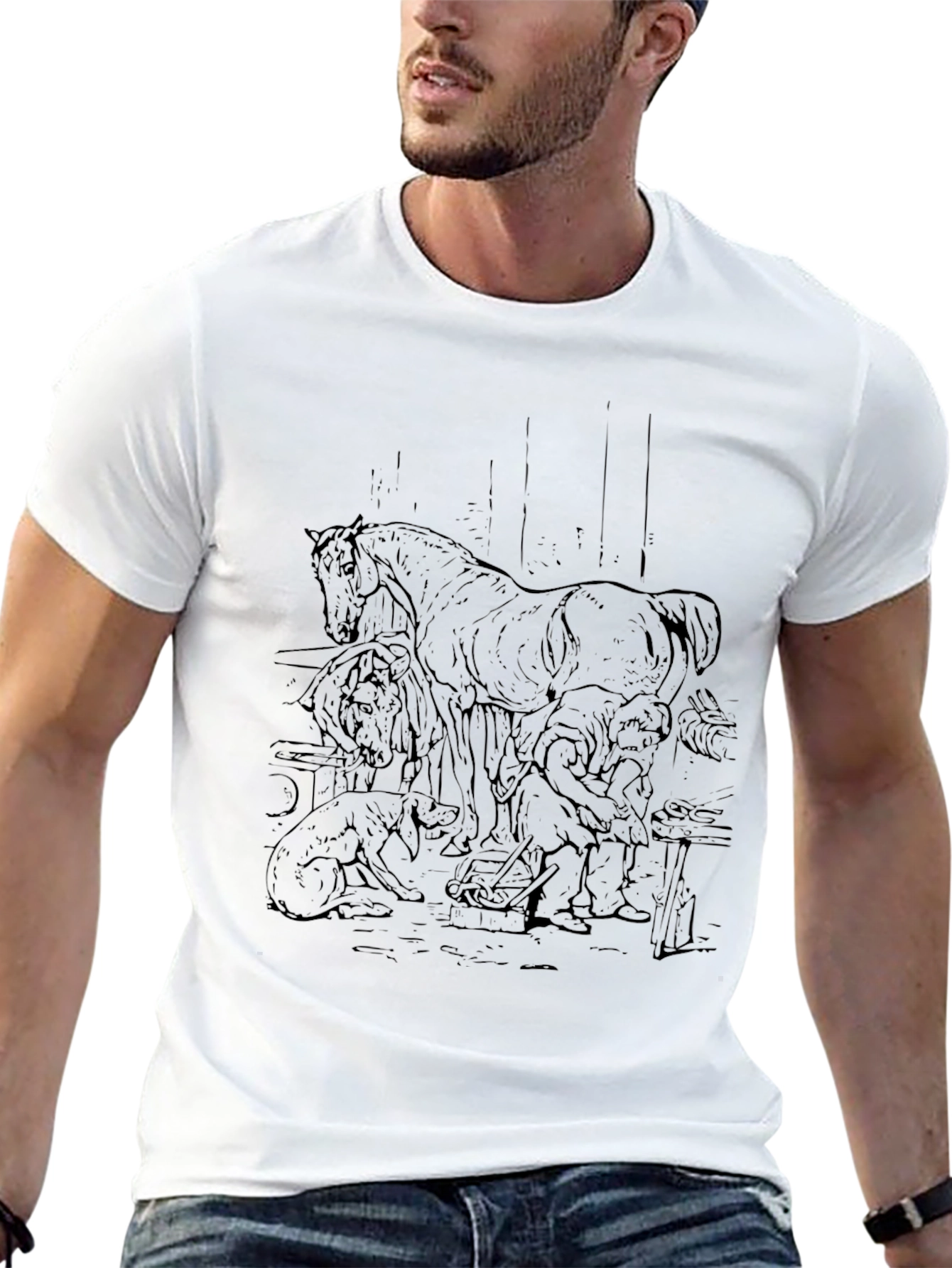 Black Horse Farrier Graphic Tee