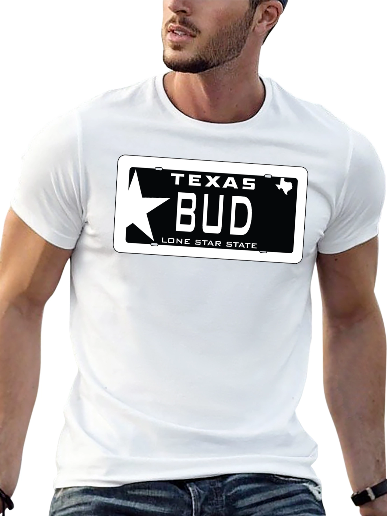 Texas BUD License Plate T-Shirt