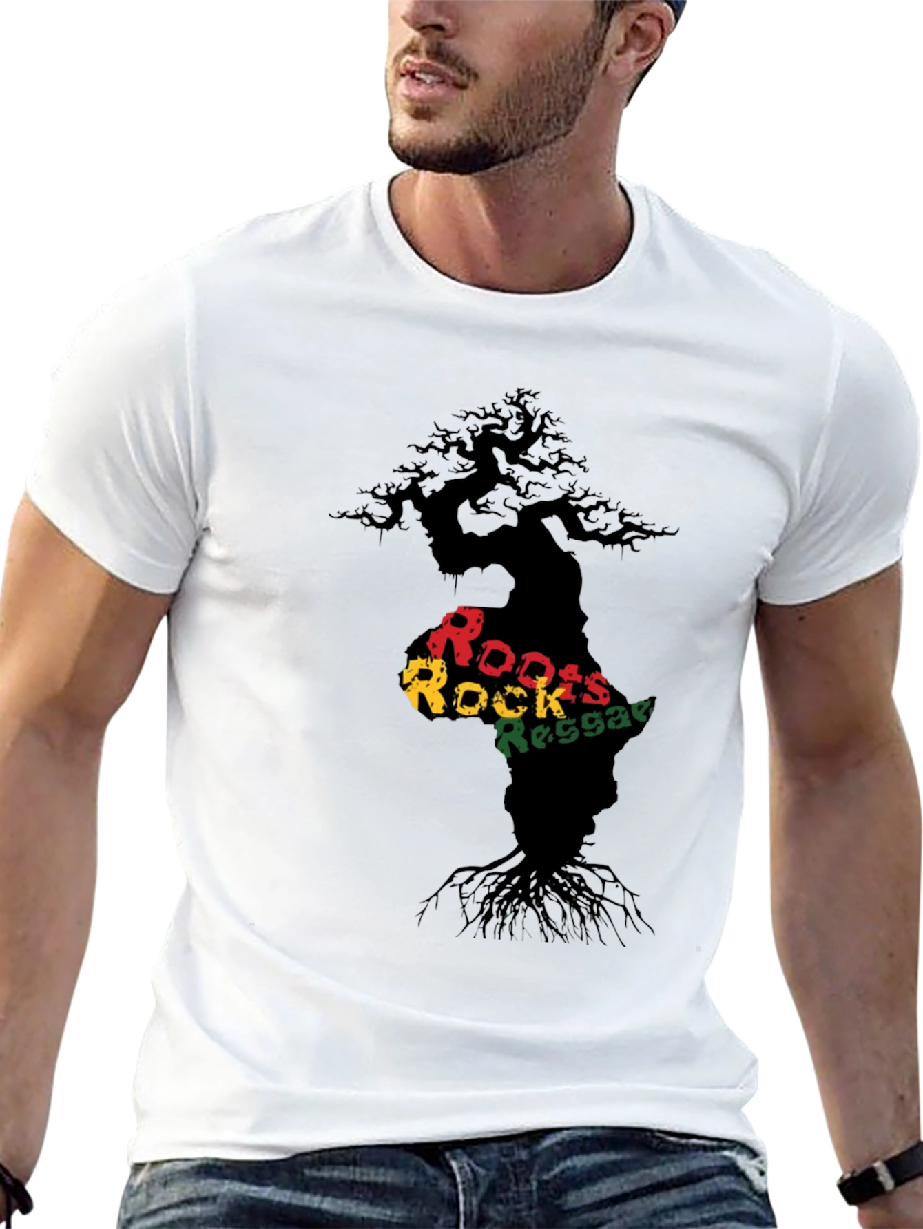 Roots Rock Reggae Black Graphic Tee