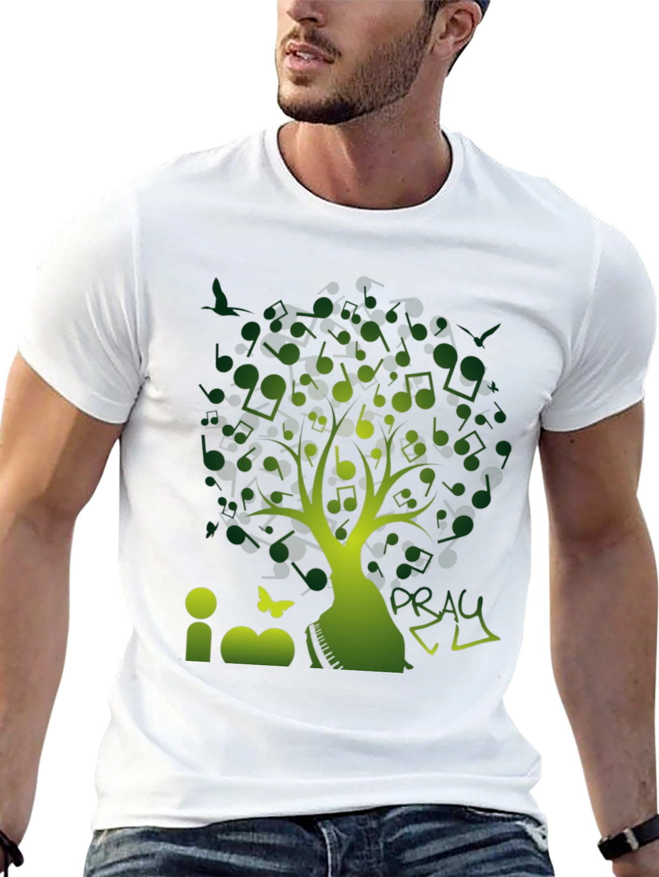 Music Tree Black T-Shirt - Nature Inspired Graphic Tee