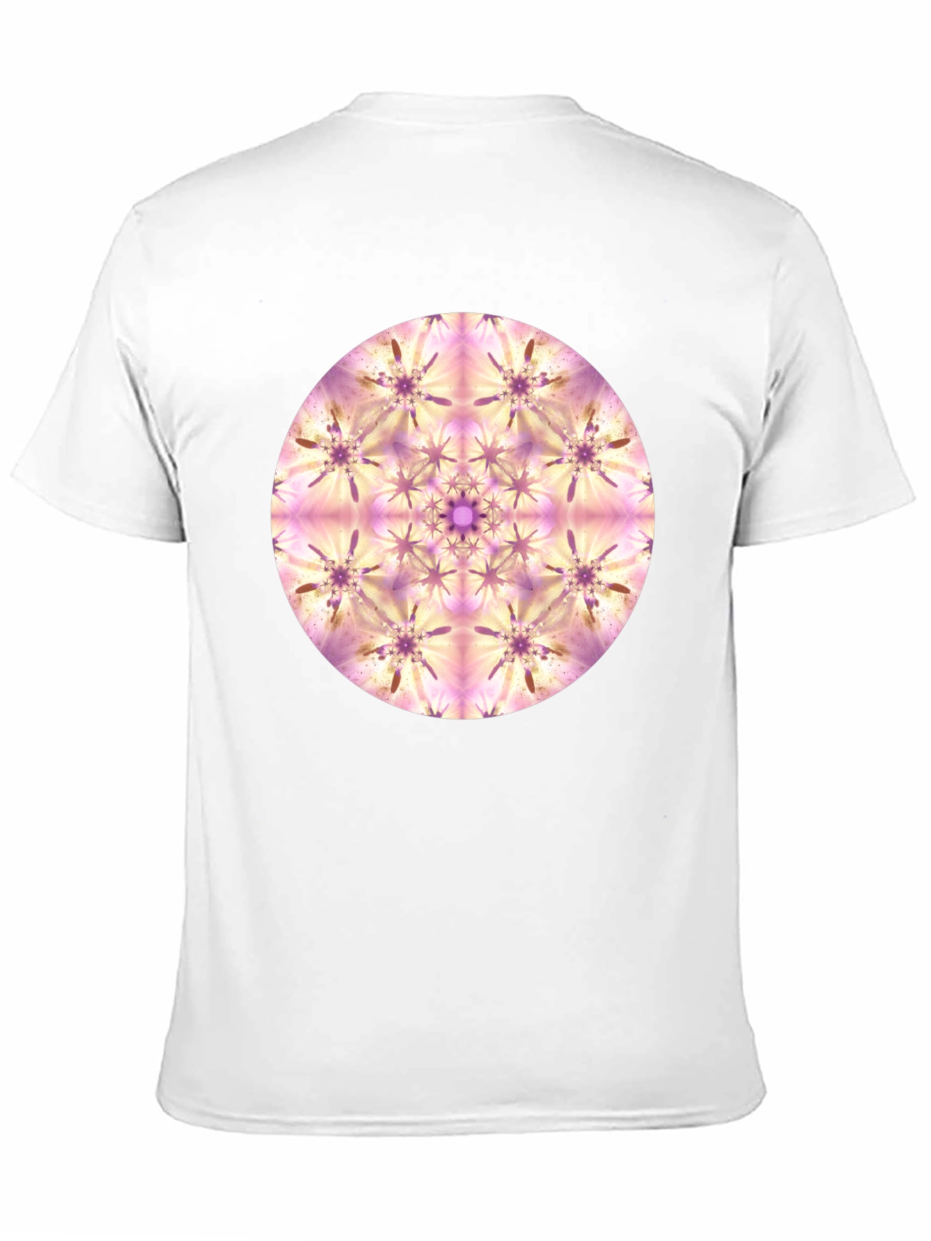 Abstract Mandala Graphic Print Black T-Shirt