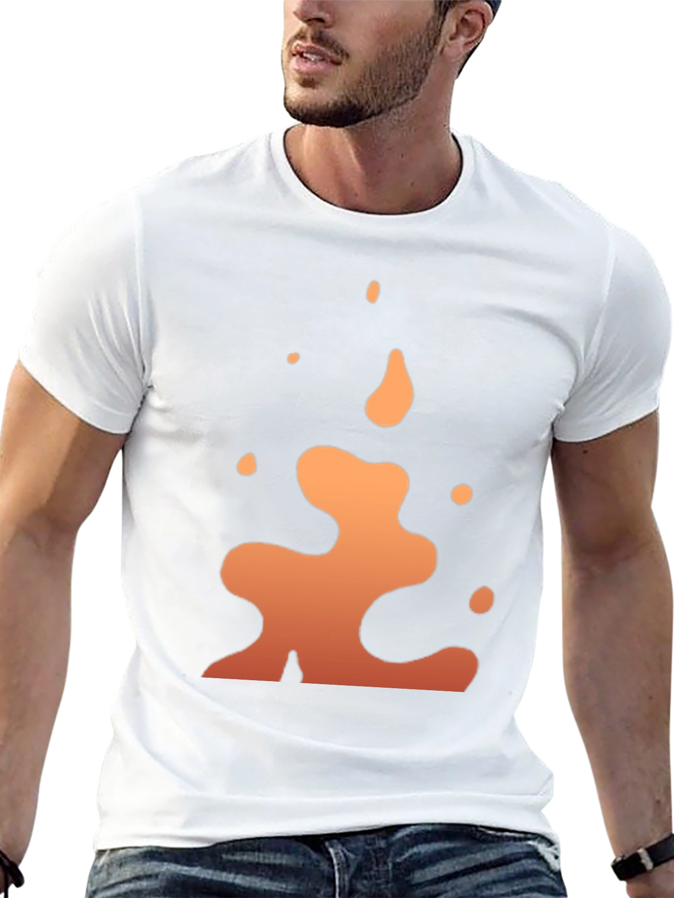 Abstract Graphic Print T-Shirt - Black
