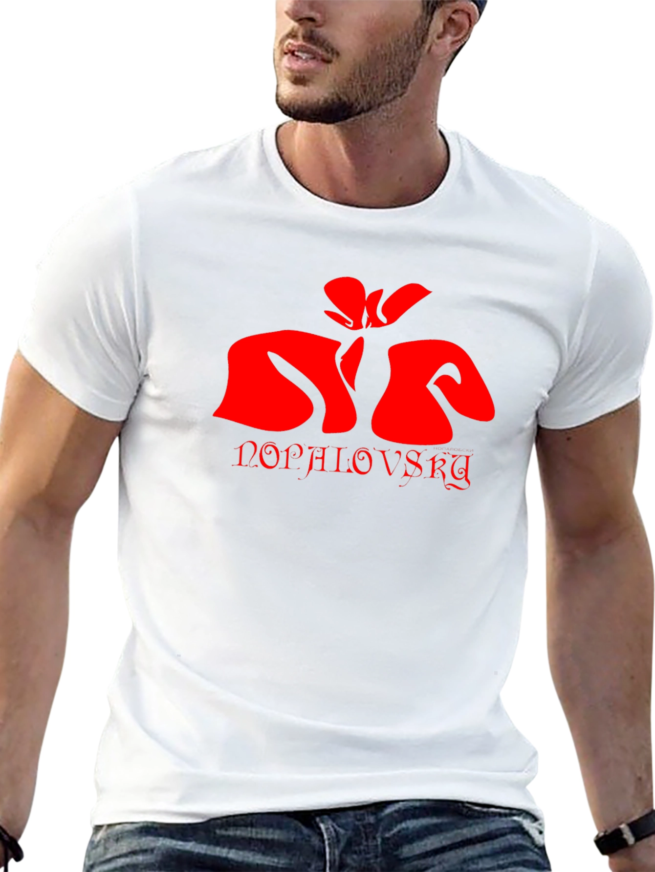 Unique Red Graphic Black T-Shirt