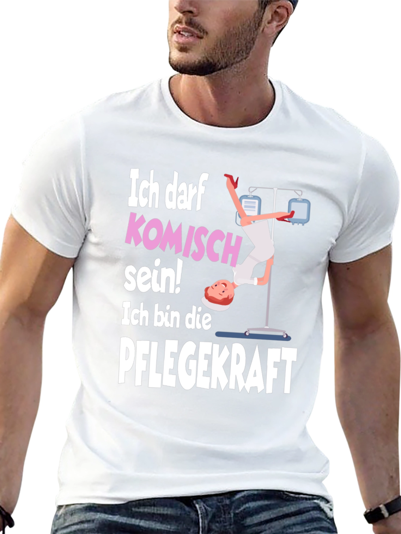 Funny Nurse T-Shirt - Ich Darf Komisch Sein!