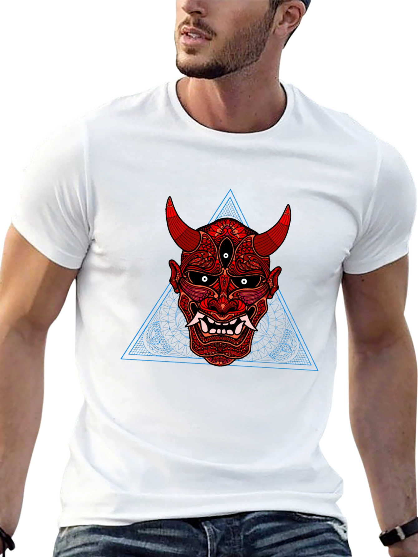 Red Oni Mask Graphic Tee