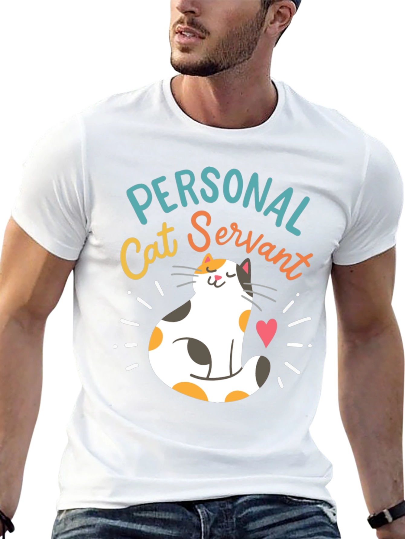 Personal Cat Servant T-Shirt Funny Cat Lover Tee