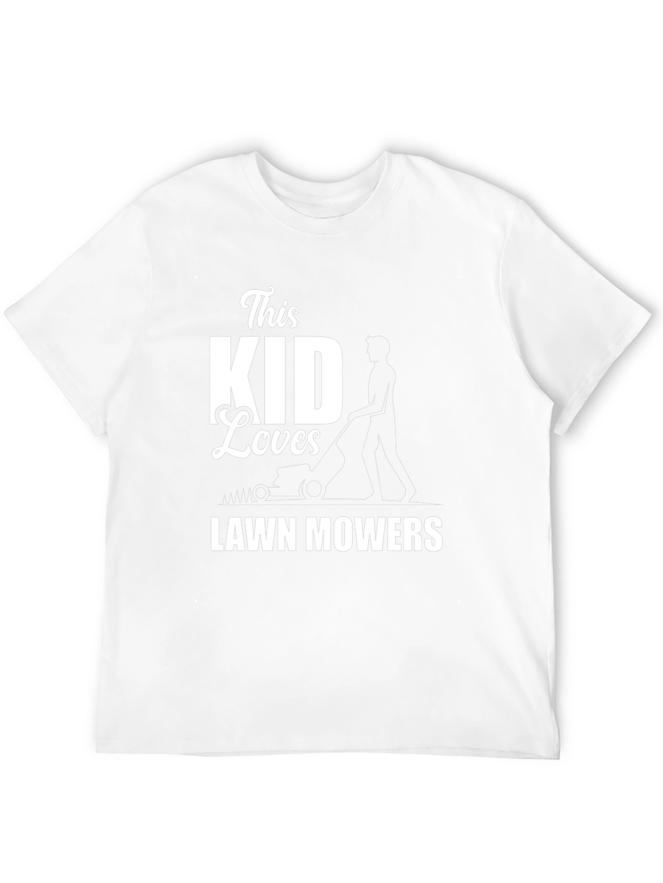 This Kid Loves Lawn Mowers Black T-Shirt