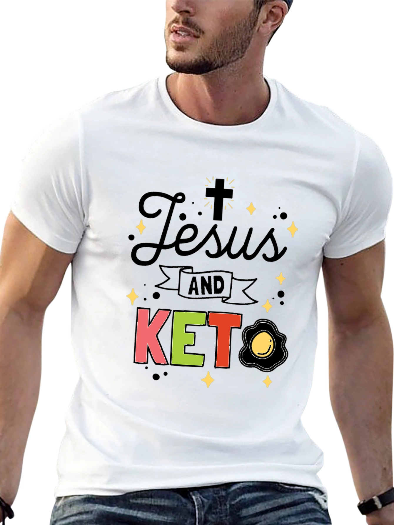 Jesus and Keto Graphic T-Shirt