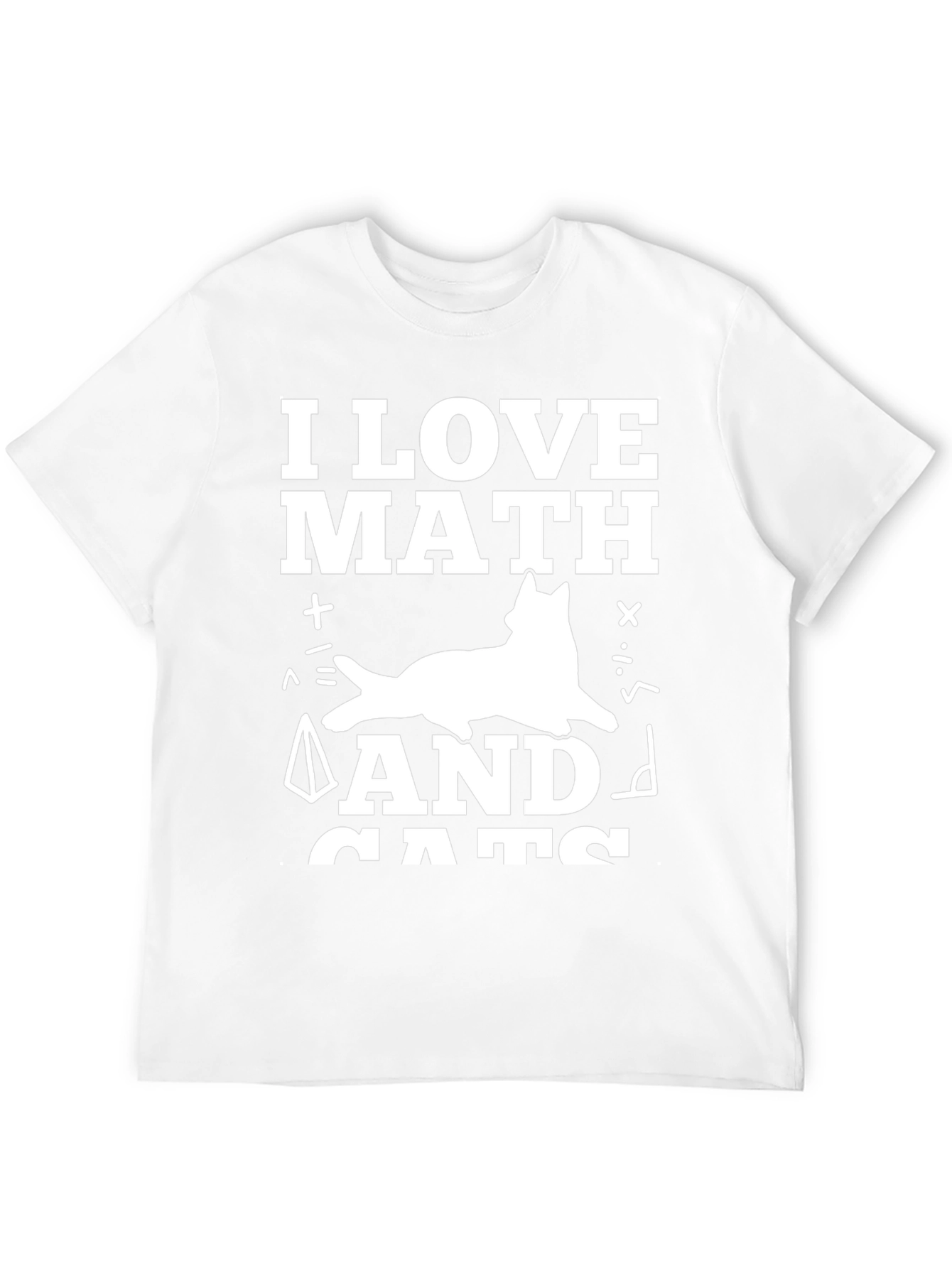 I Love Math and Cats Graphic T-Shirt