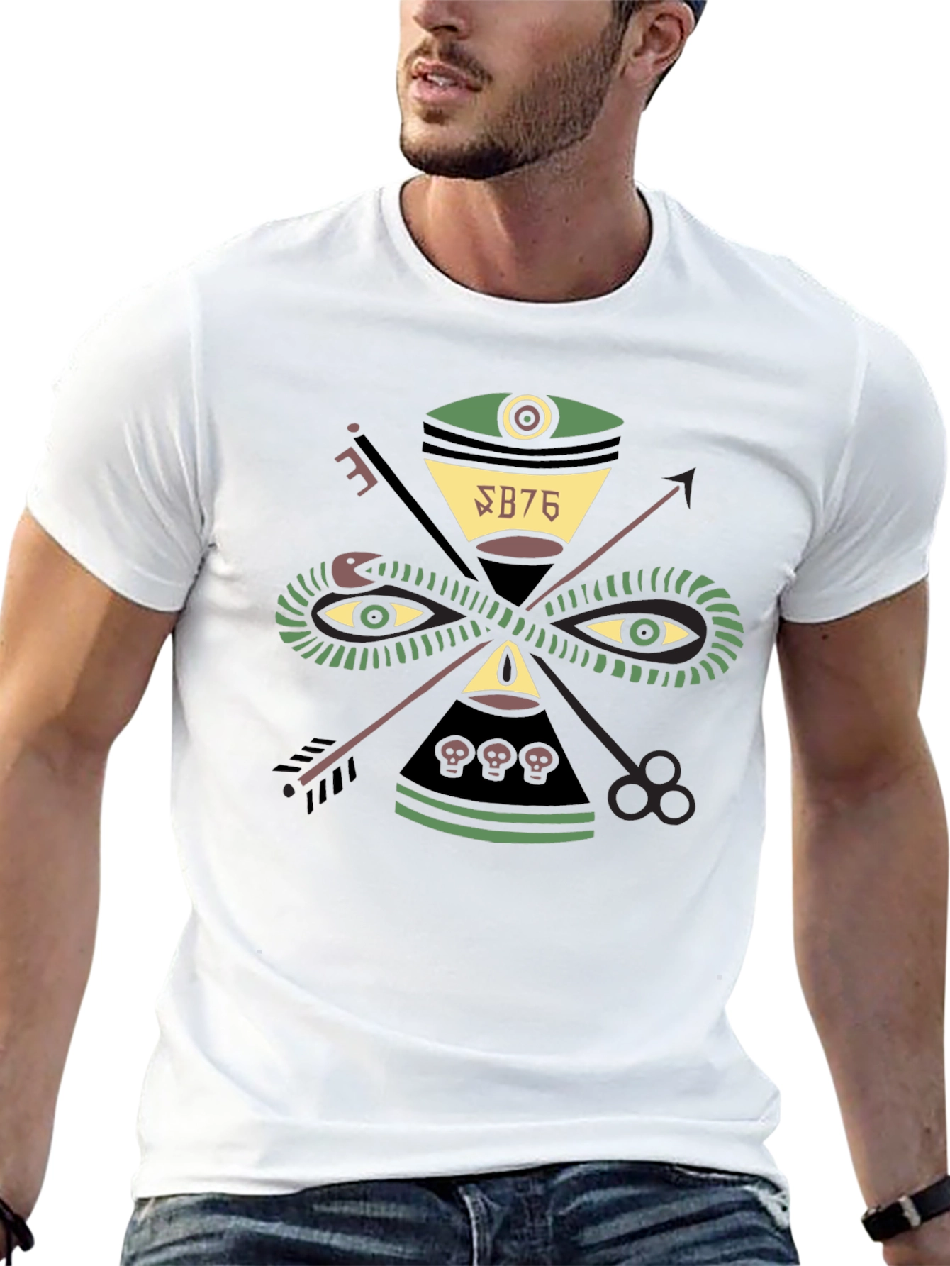 Mystic Symbol Graphic T-Shirt - Black
