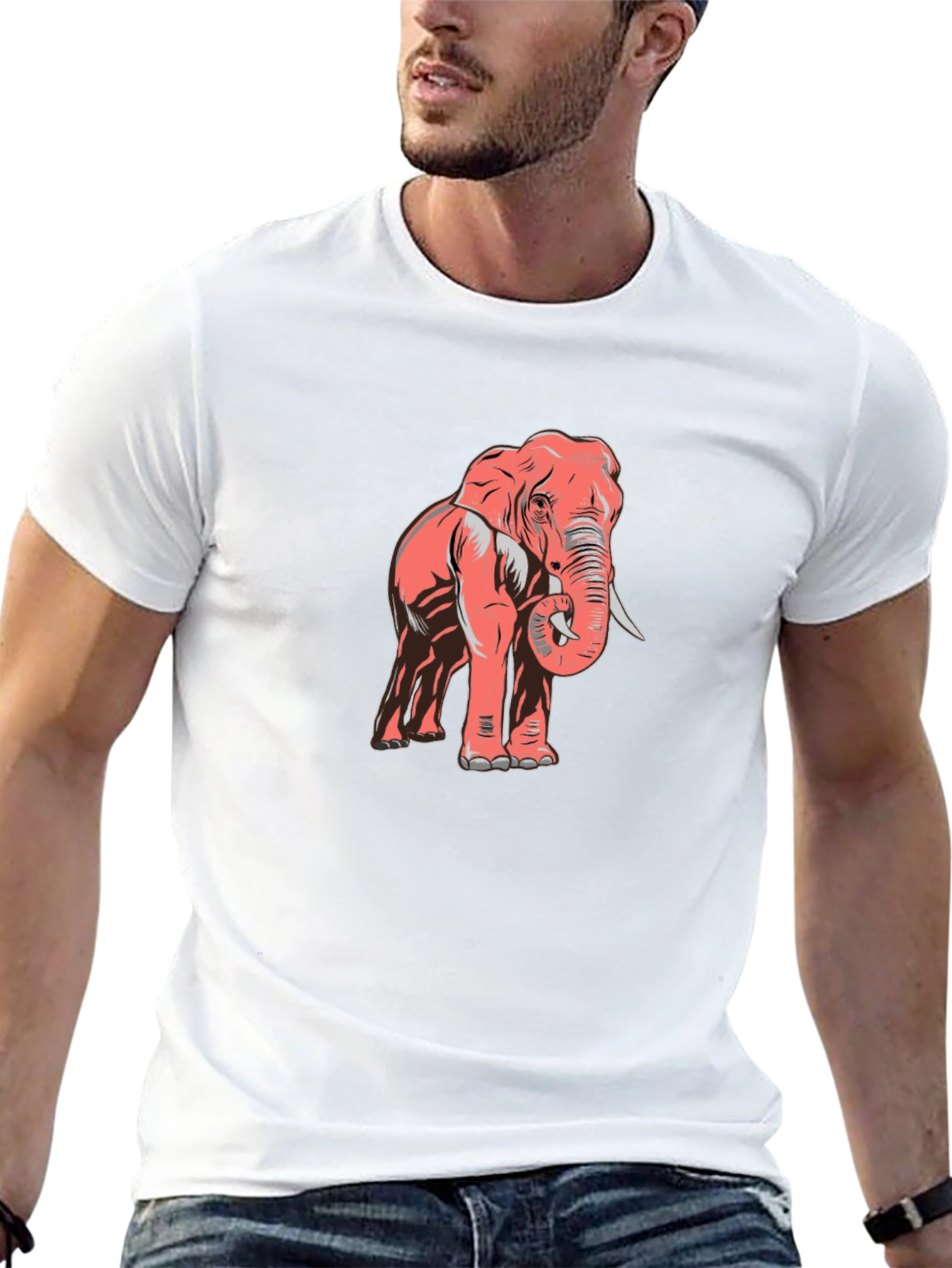 Graphic Elephant Tee - Stylish Mens T-Shirt