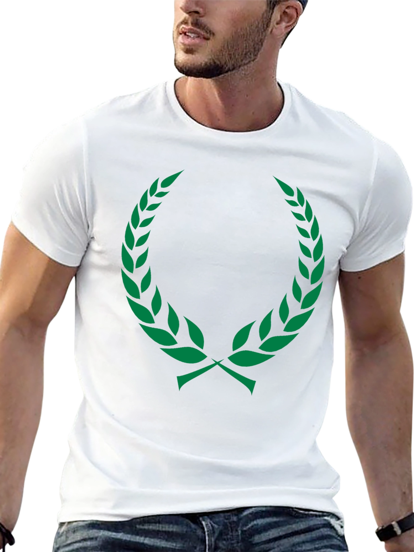 Leaf Wreath Graphic Black Tee