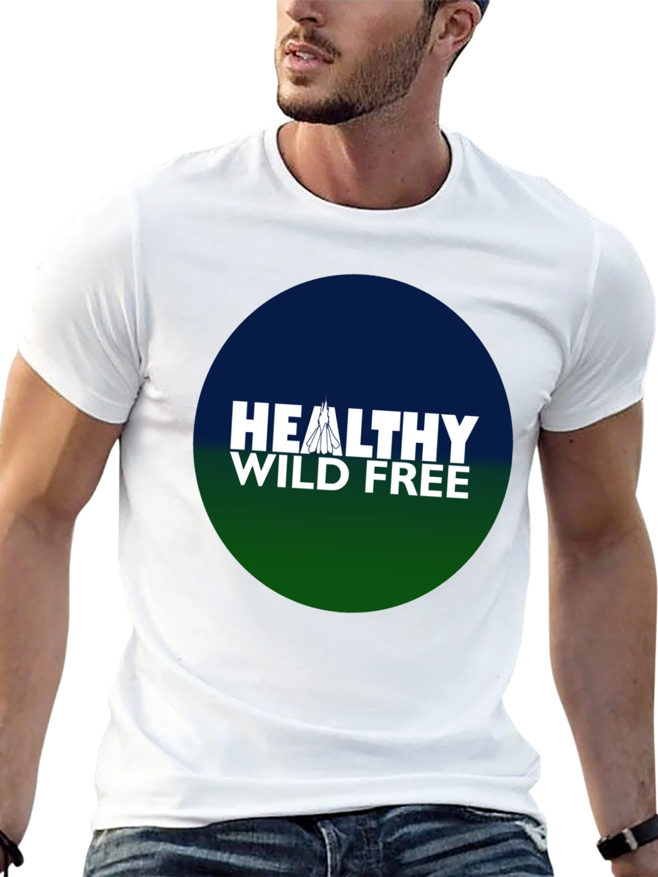Healthy Wild Free Black Tee