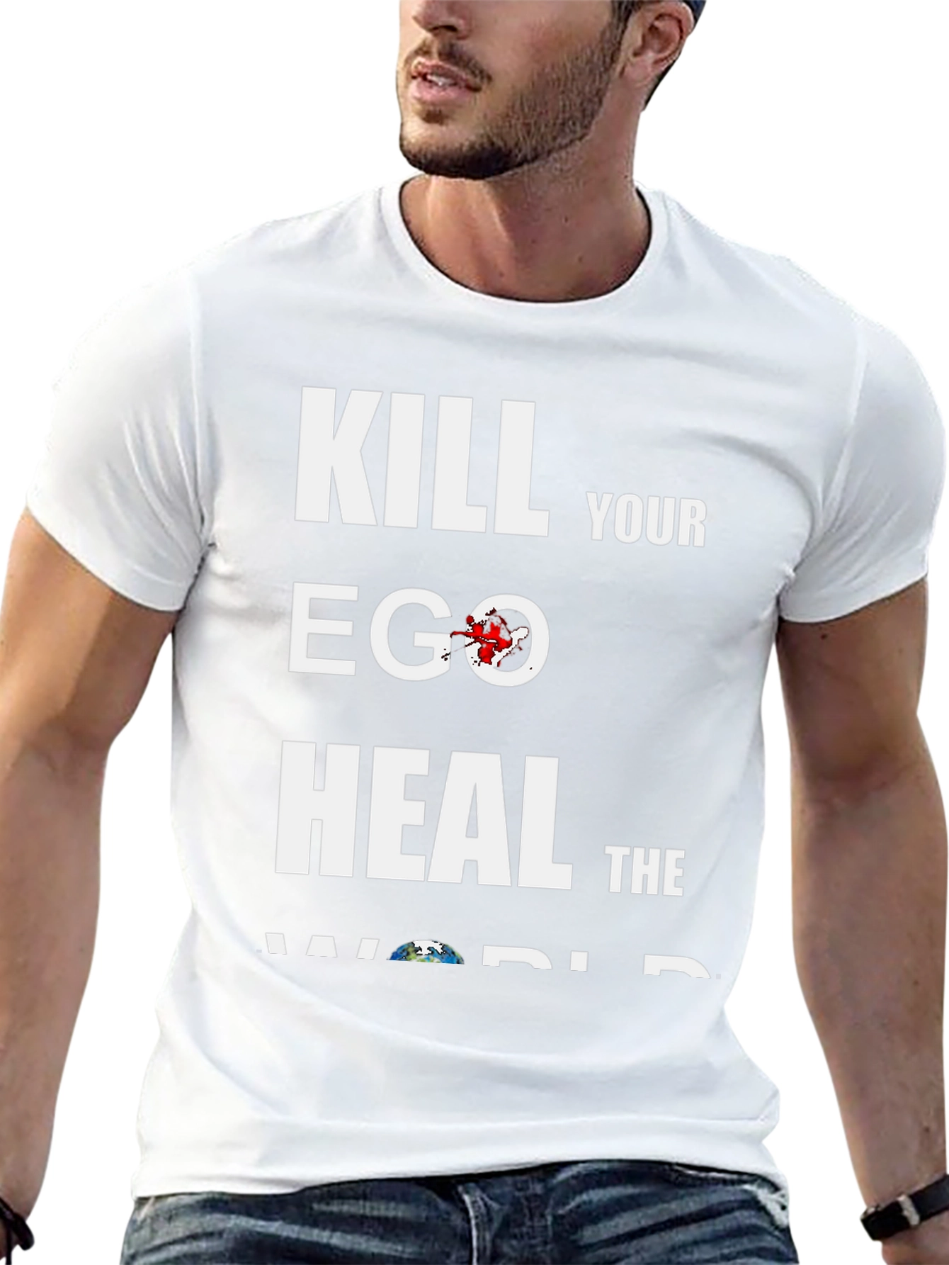 Kill Your Ego Heal The World Graphic T-Shirt
