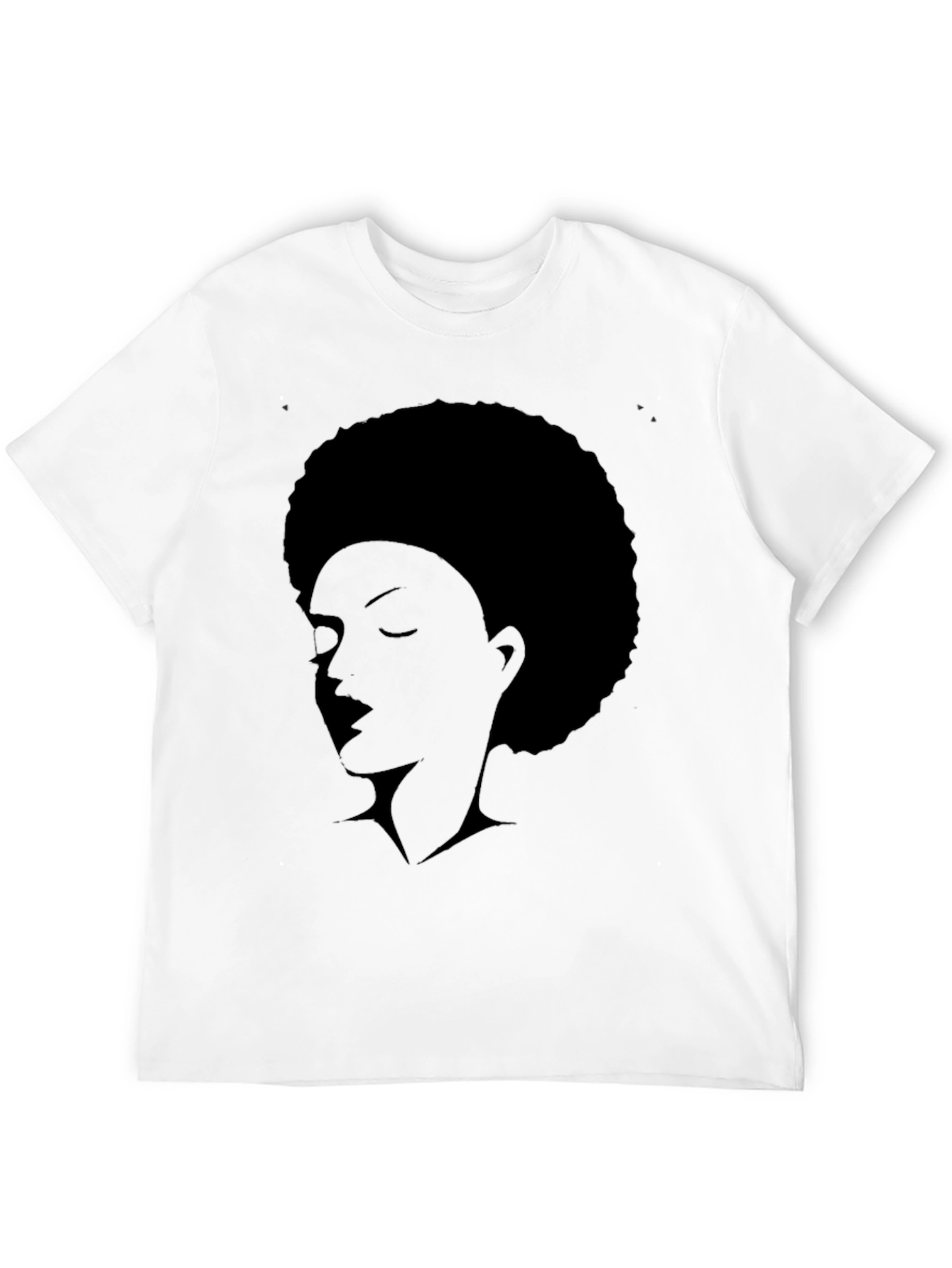 Afro Silhouette Graphic Tee - Unisex Black T-Shirt