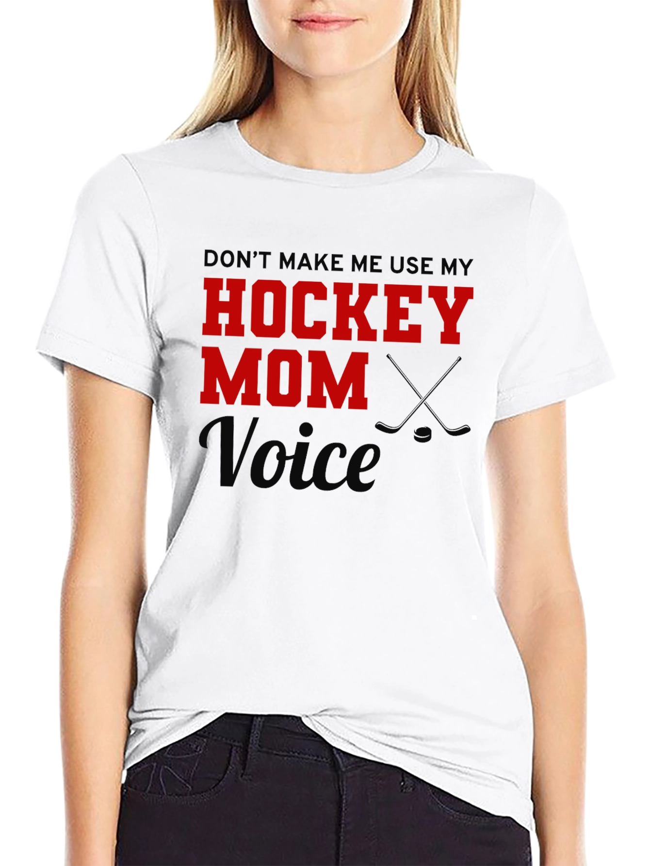 Hockey Mom Voice T-Shirt Funny Mom Tee